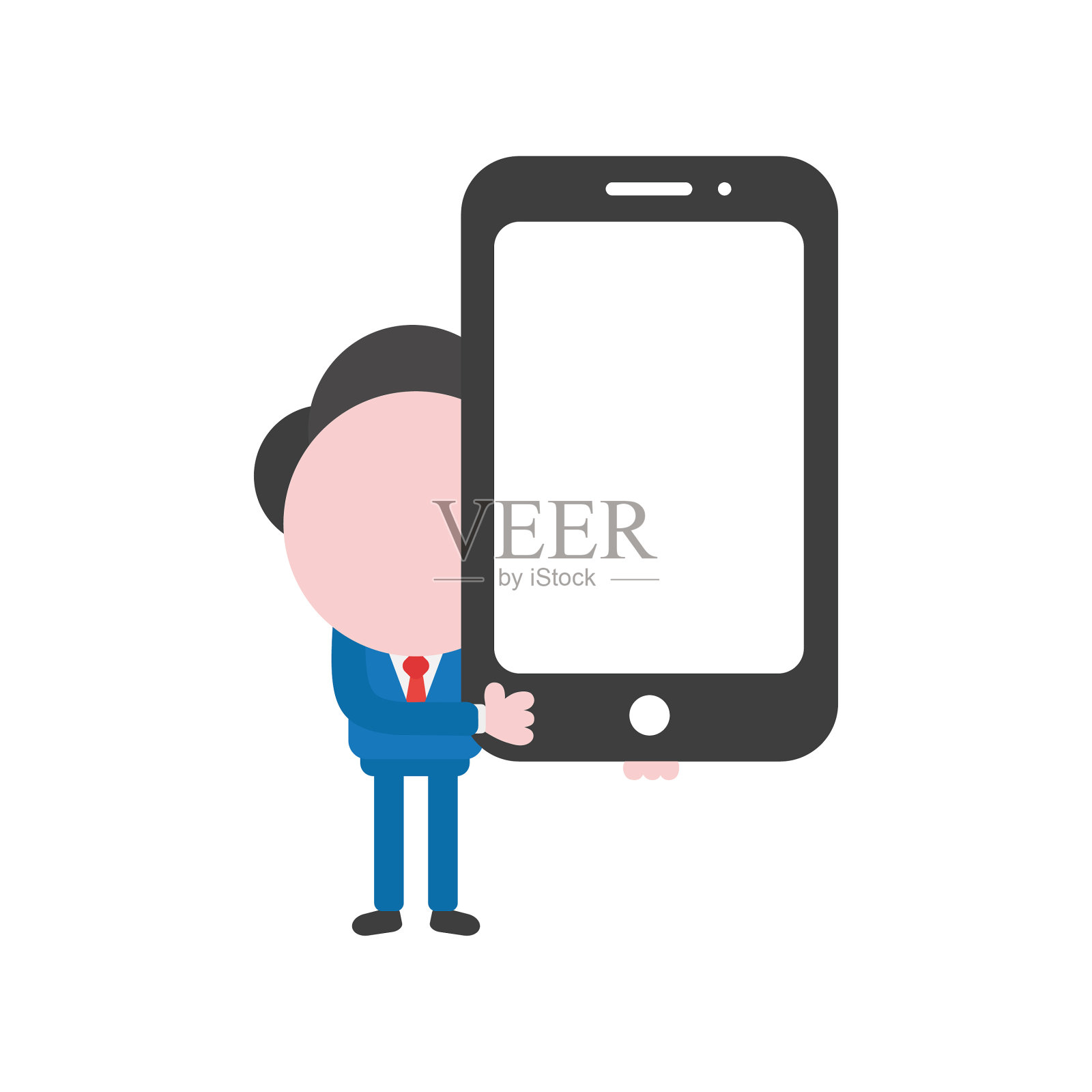 持有不知名商人性格的观念设计元素图片