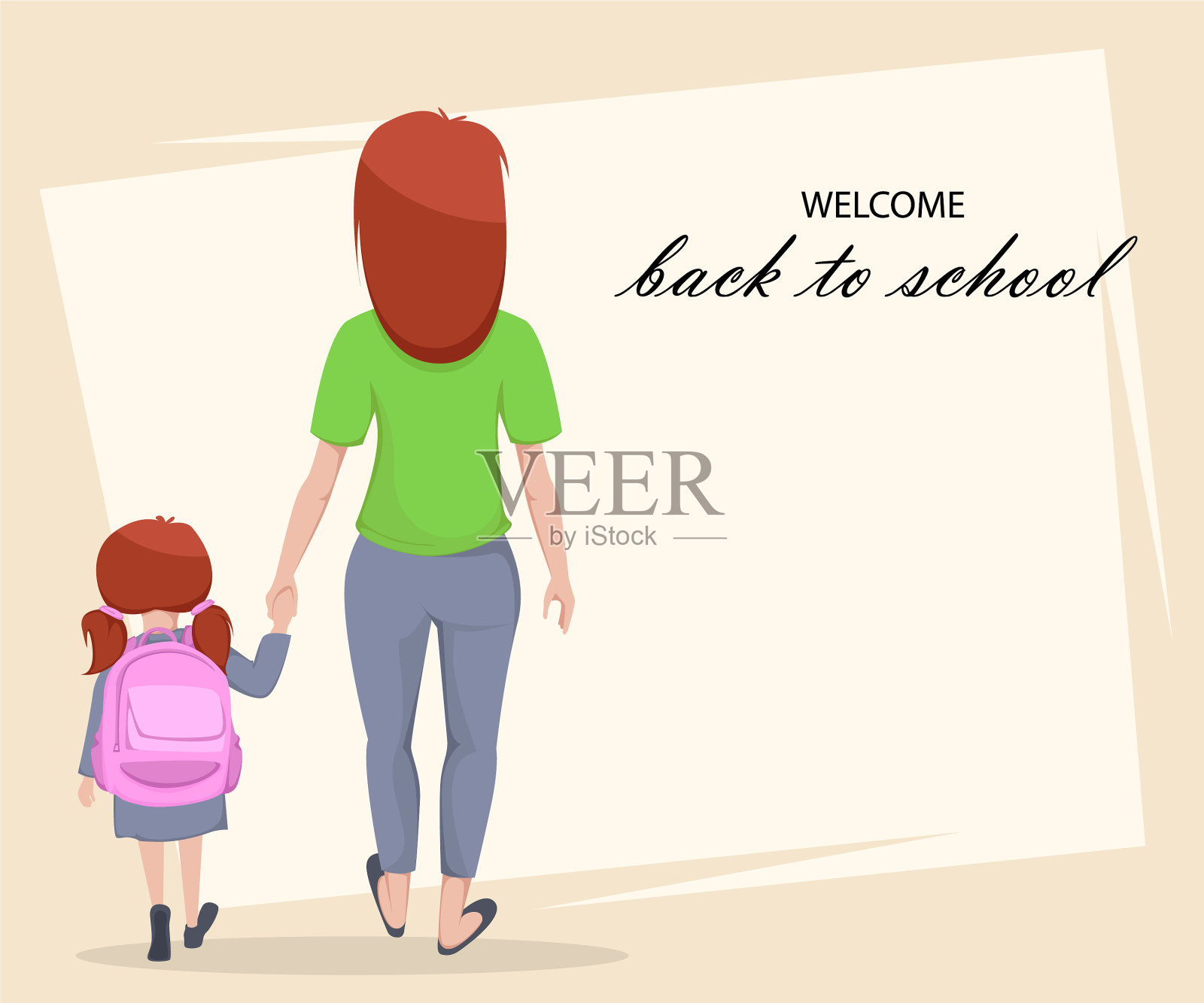 欢迎回到学校海报或传单设计模板素材