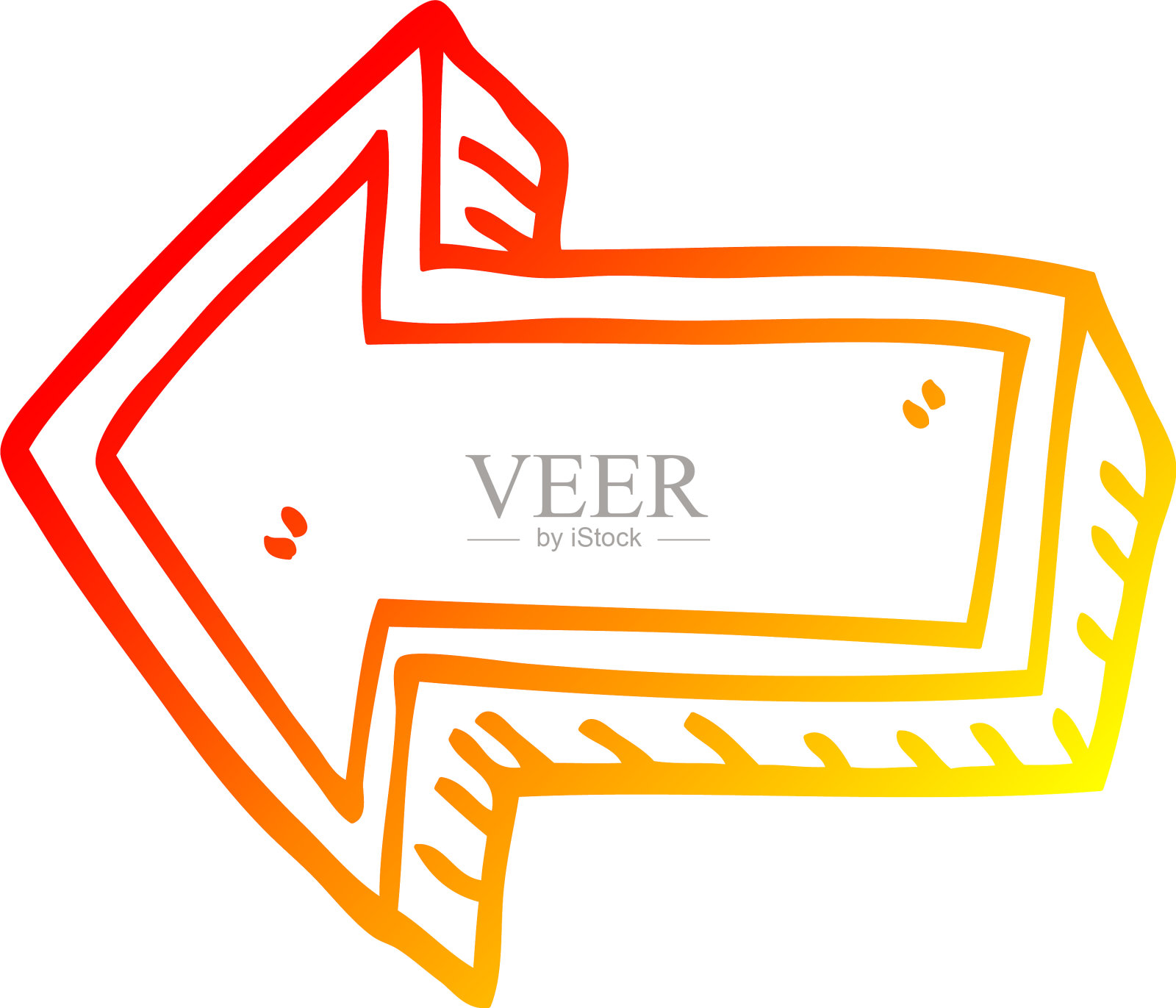 暖梯度线绘制卡通箭头设计元素图片