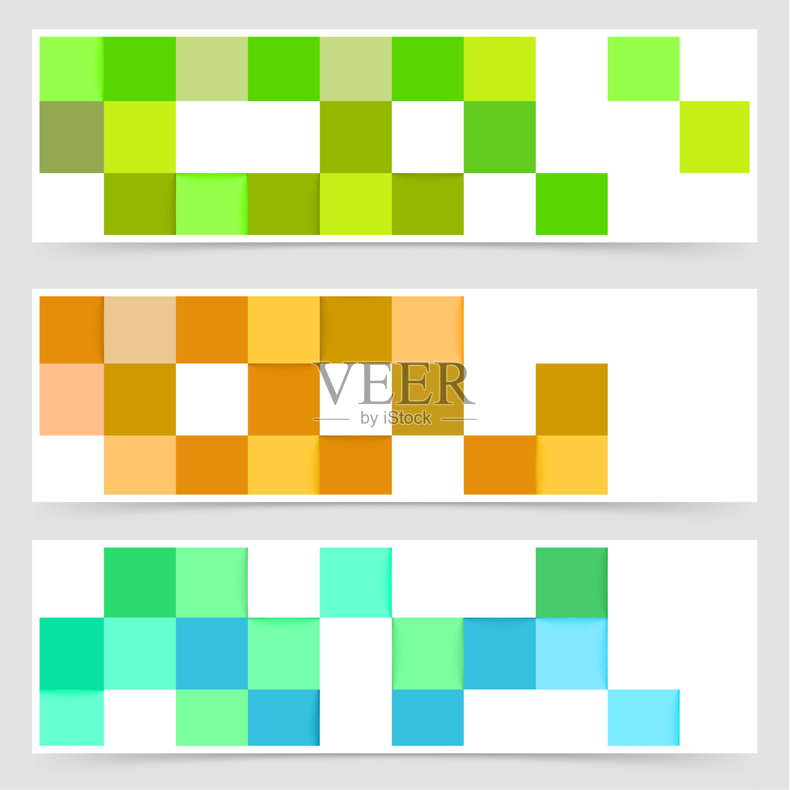 瓷砖颜色狂热抽象标题集合设计模板素材