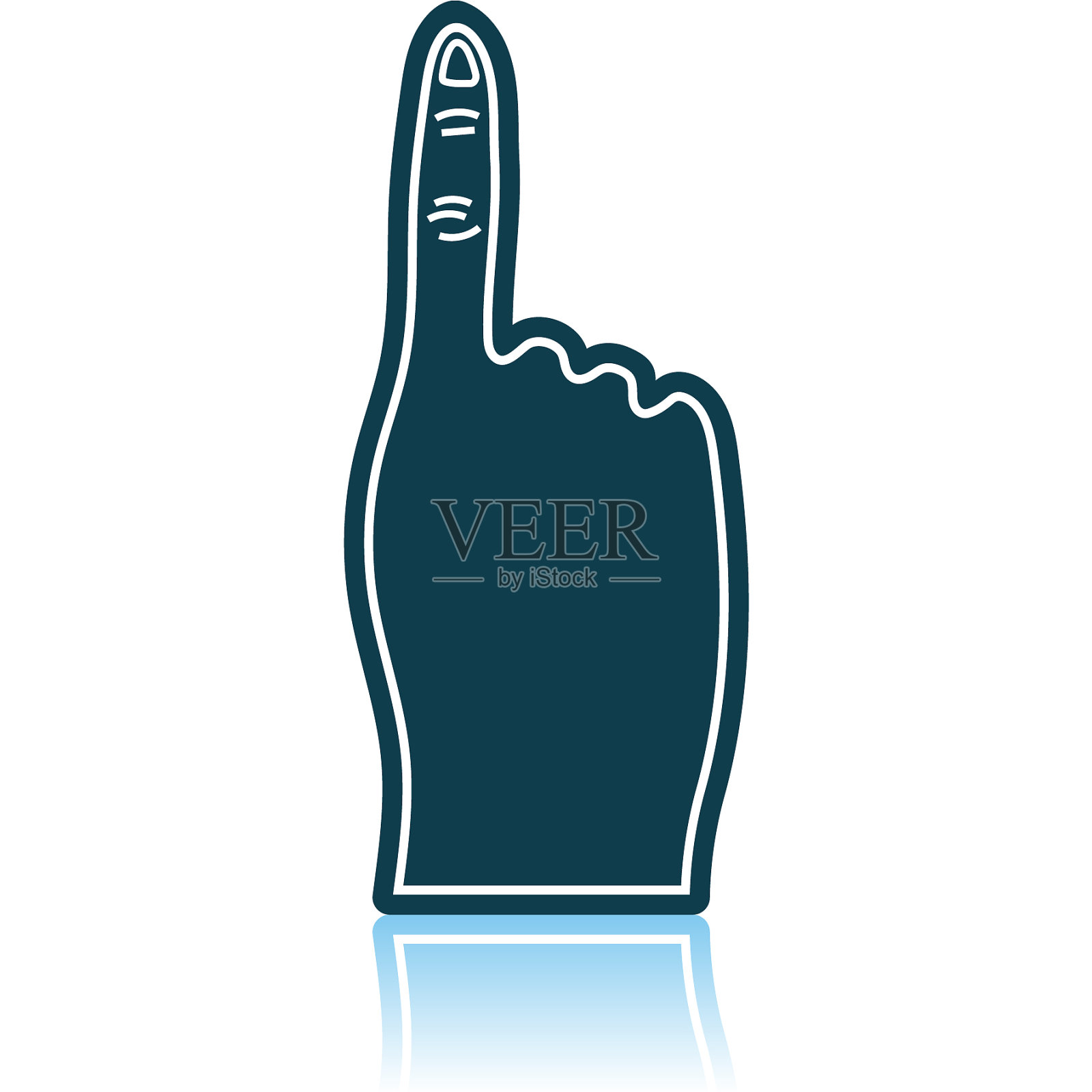 风扇泡沫手指图标图标素材