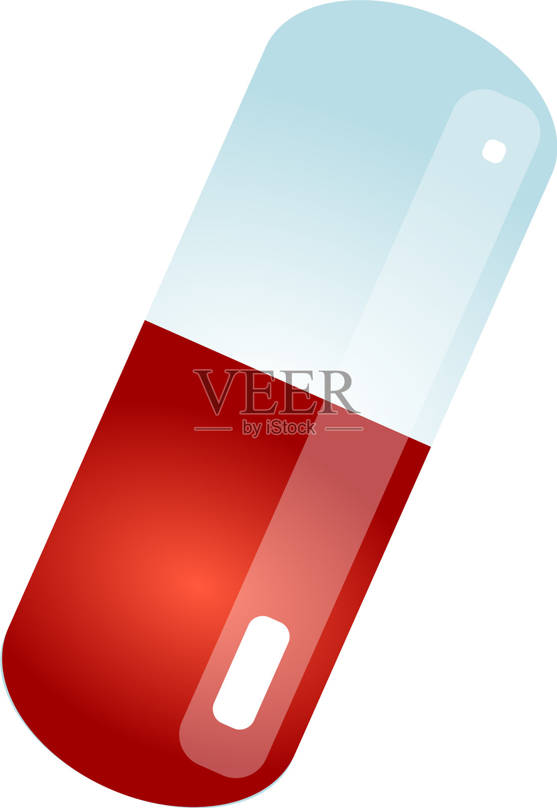 医用红白胶囊丸治百病设计元素图片