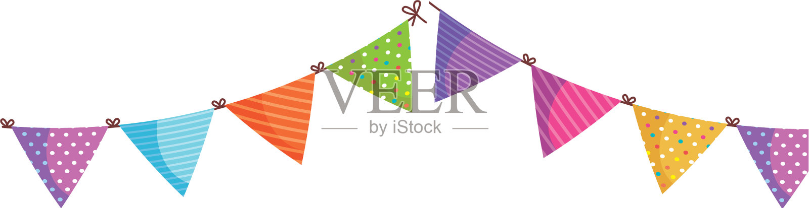 花环派对装饰孤立图标设计元素图片