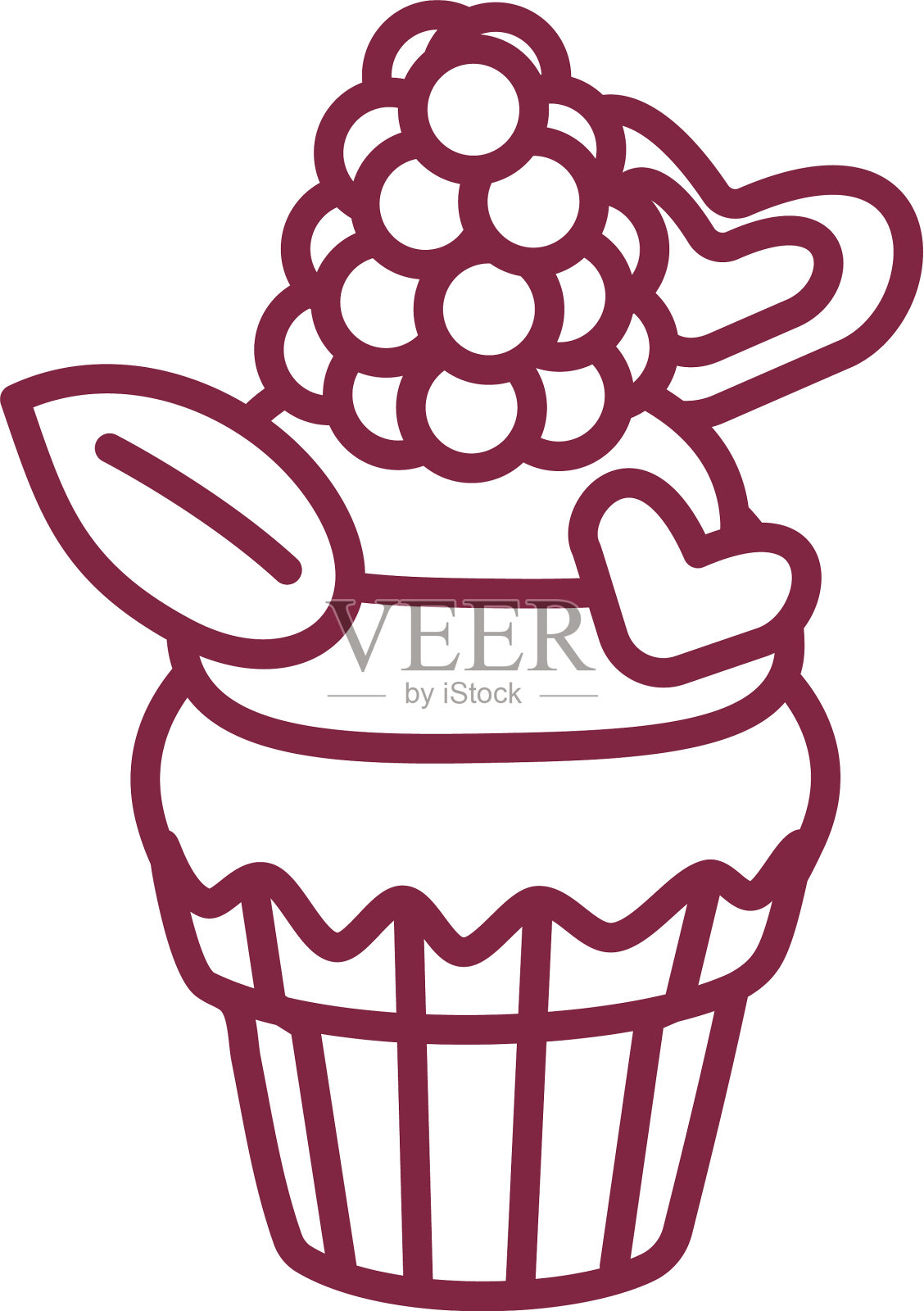 可爱的纸杯蛋糕艺术设计元素图片