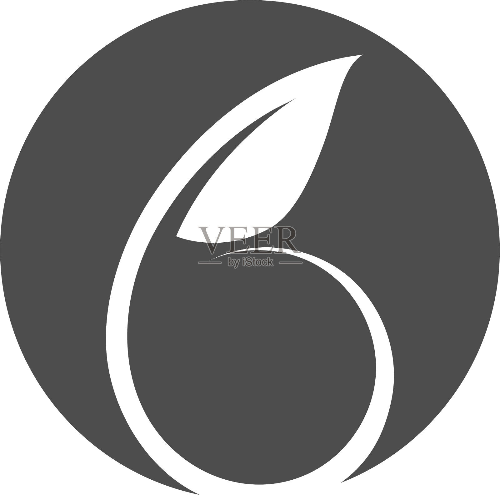 标志绿色树叶生态设计元素图片