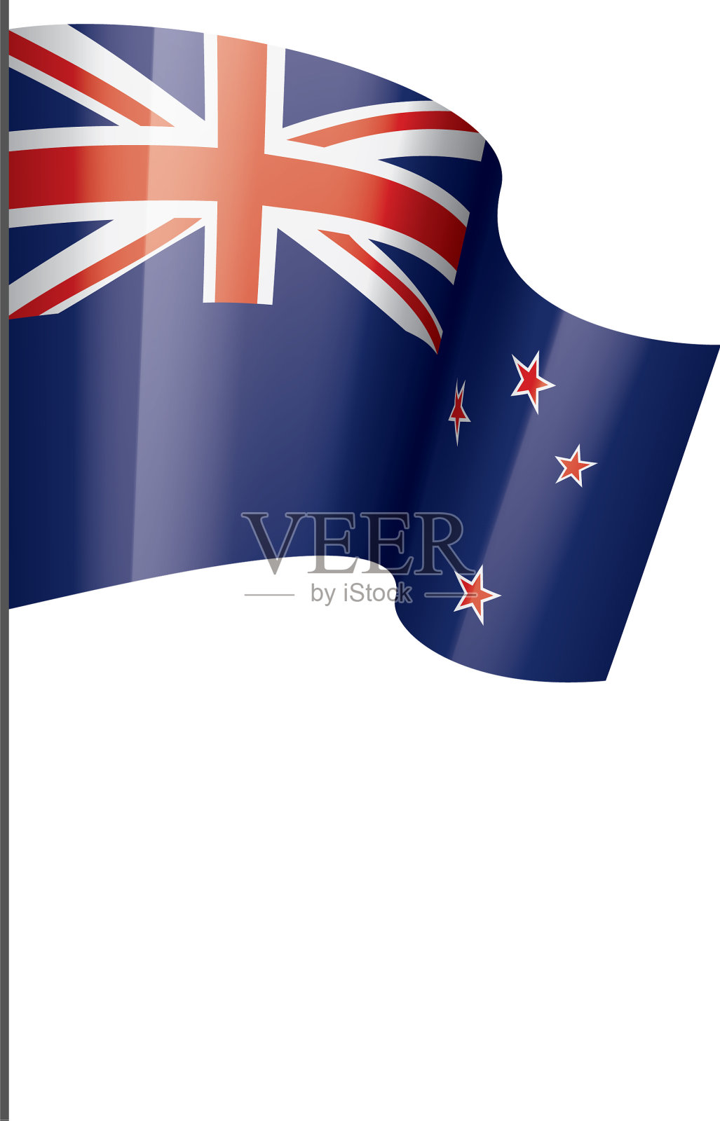 新西兰国旗上有白色设计元素图片