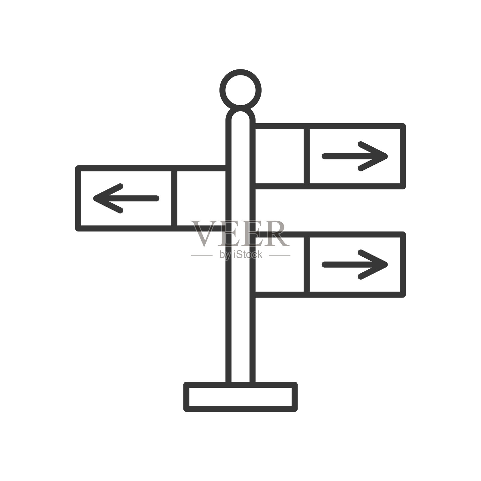 路标图标游乐园相关的线条风格图标素材