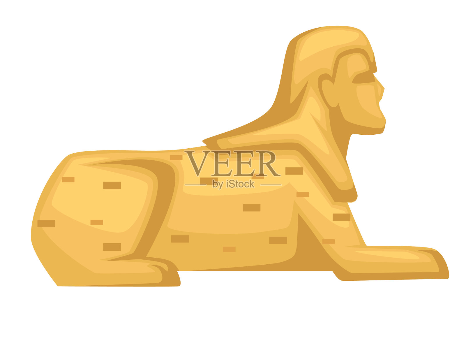 狮身人面像埃及建筑和旅游设计元素图片