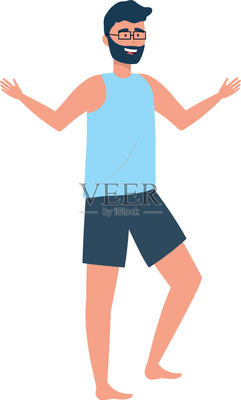 男孩与夏季泳衣设计设计元素图片