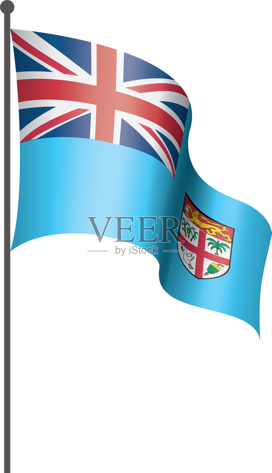 白色的斐济国旗设计元素图片