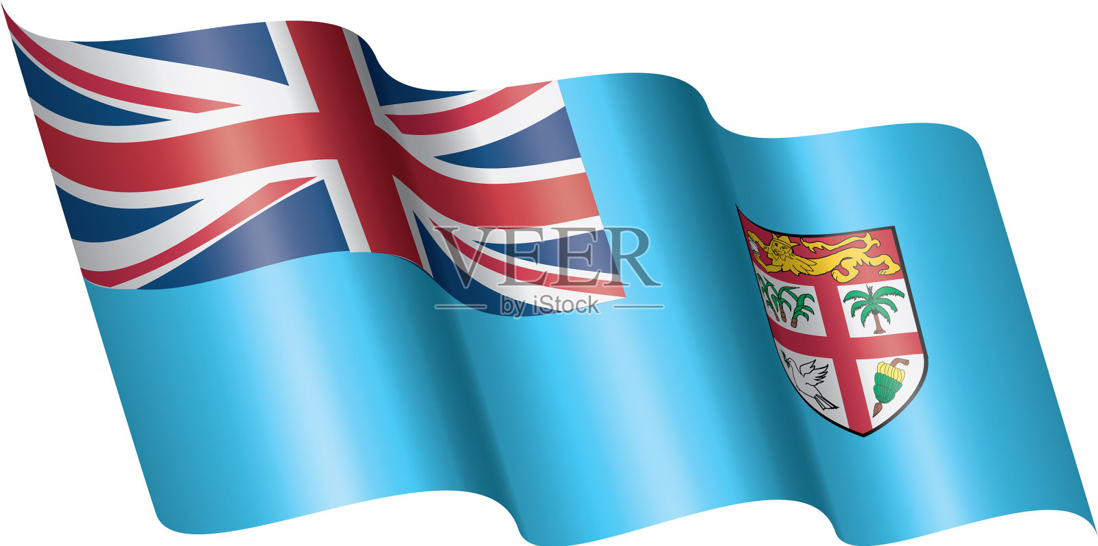 白色的斐济国旗设计元素图片