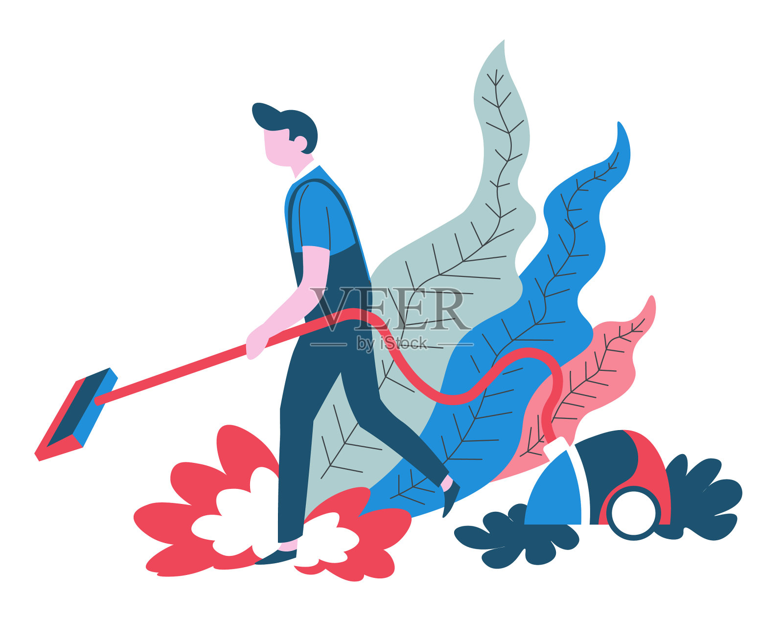 真空清洗洁净服务隔离抽象设计元素图片