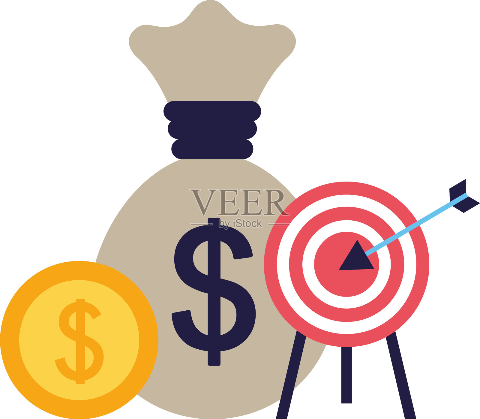 生意的钱成功设计元素图片