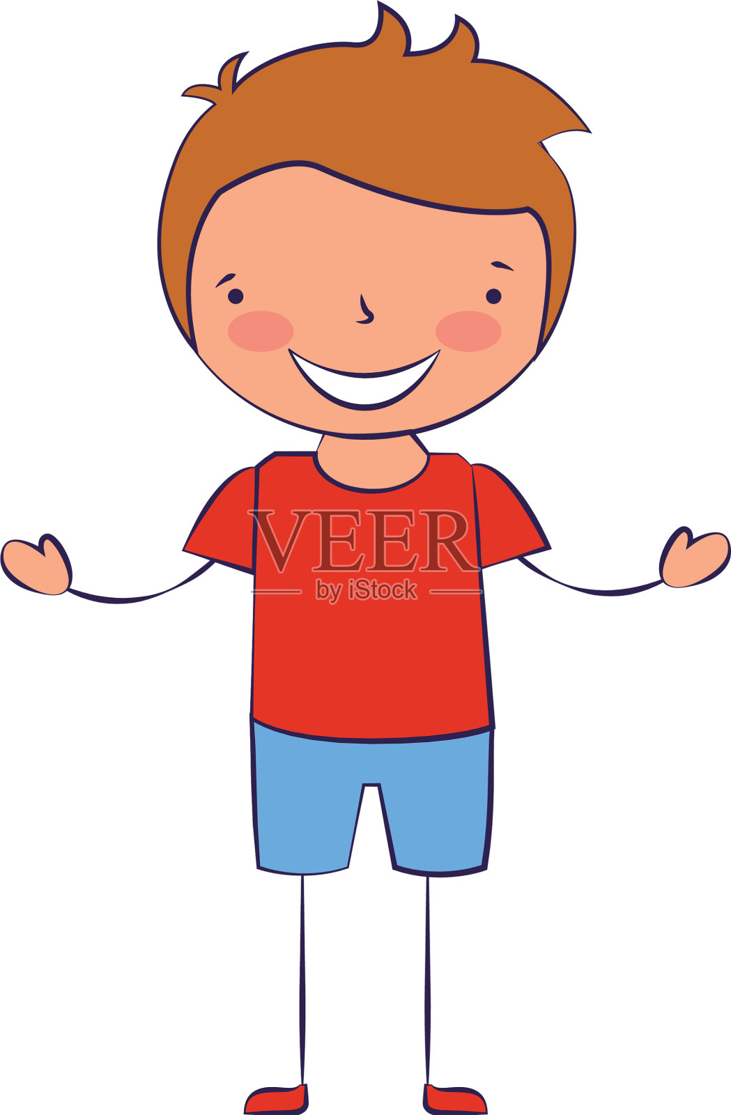 微笑的男孩设计元素图片