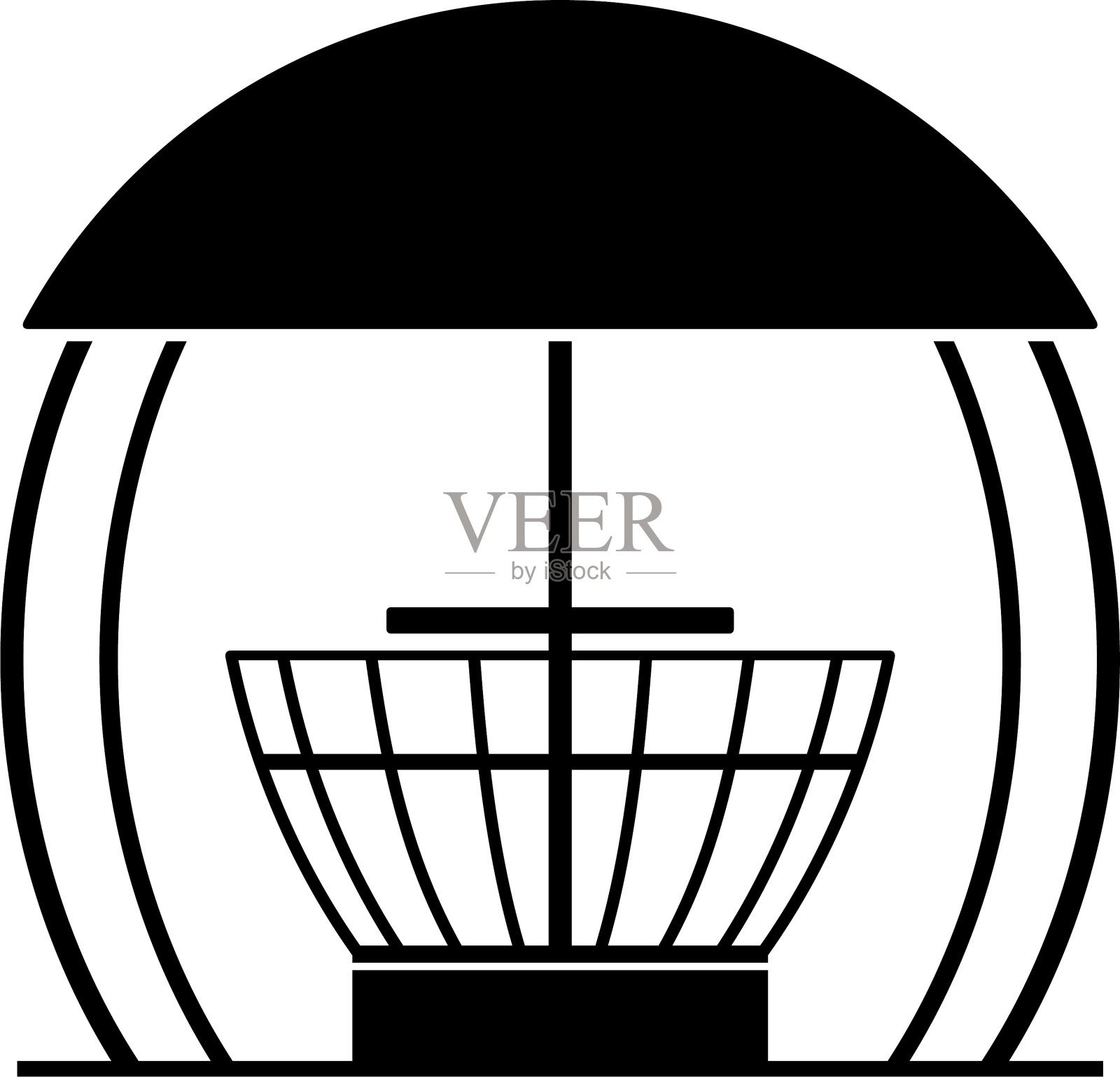 凉亭凹室烧烤烧烤派对花园房子图标素材