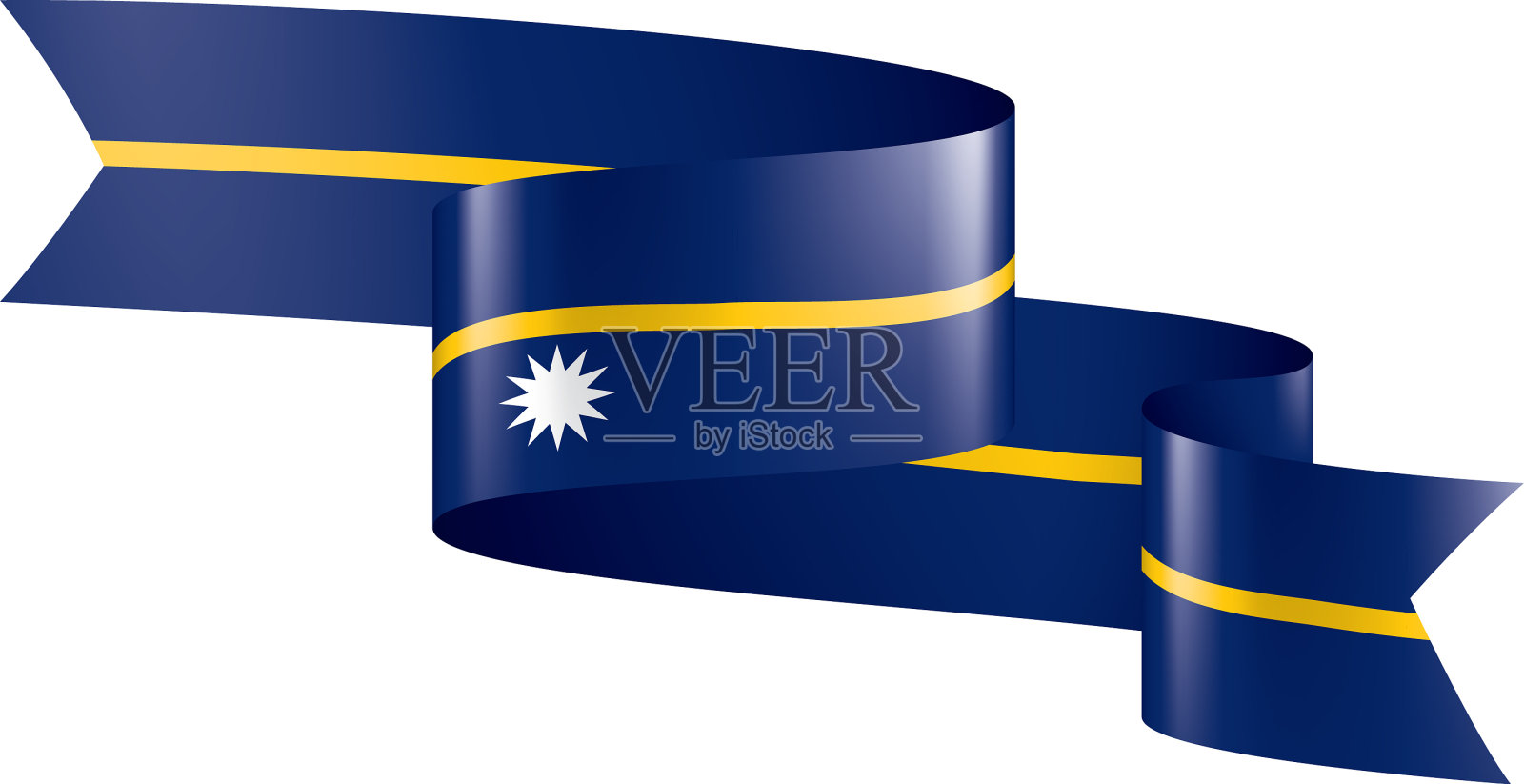 白色的瑙鲁国旗设计元素图片