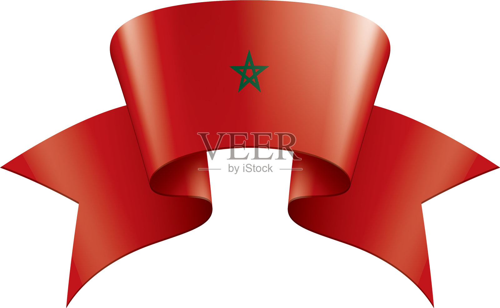 摩洛哥国旗上有白色设计元素图片