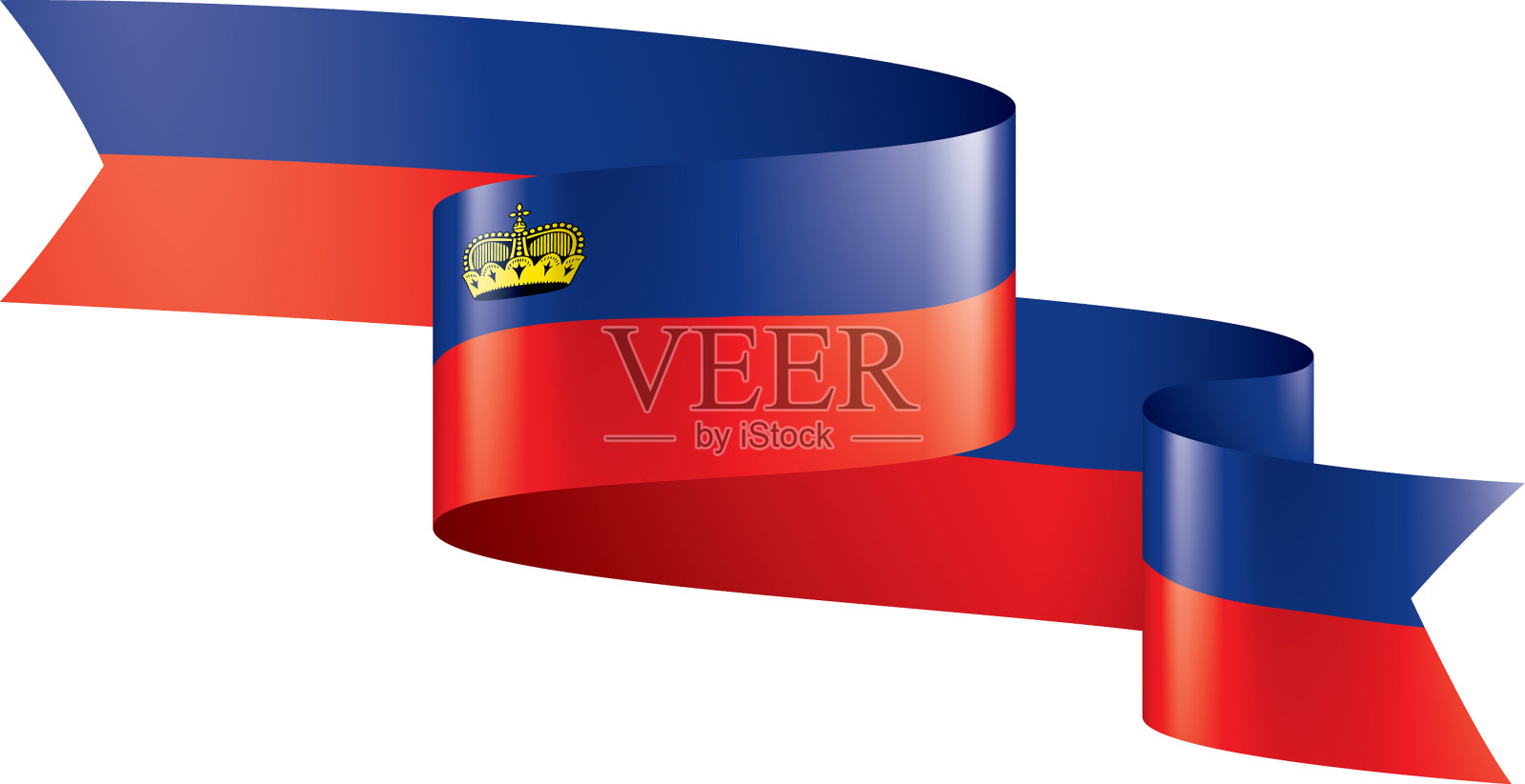 列支敦士登国旗上有白色设计元素图片