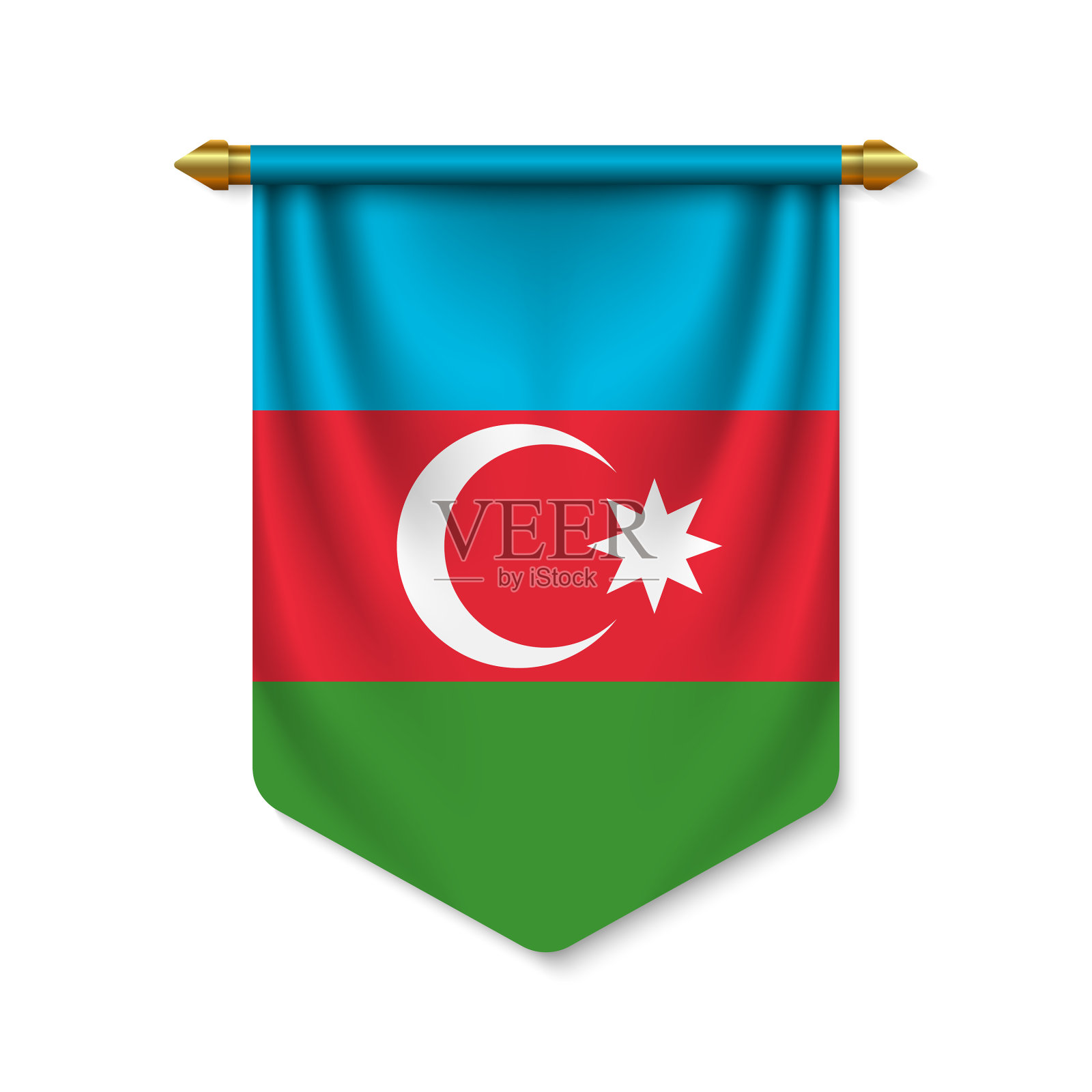 3d现实三角旗旗设计元素图片