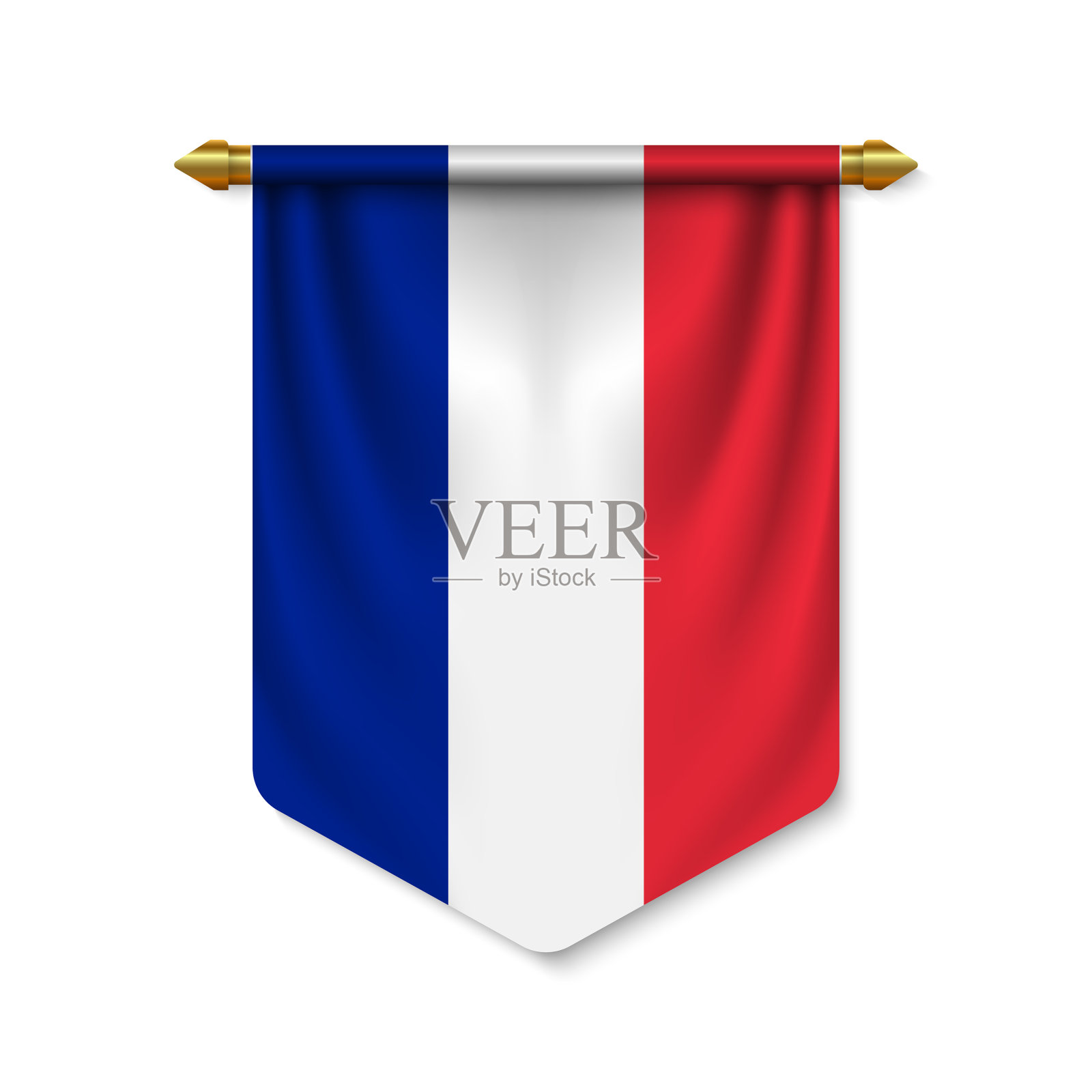 3d现实三角旗旗设计元素图片