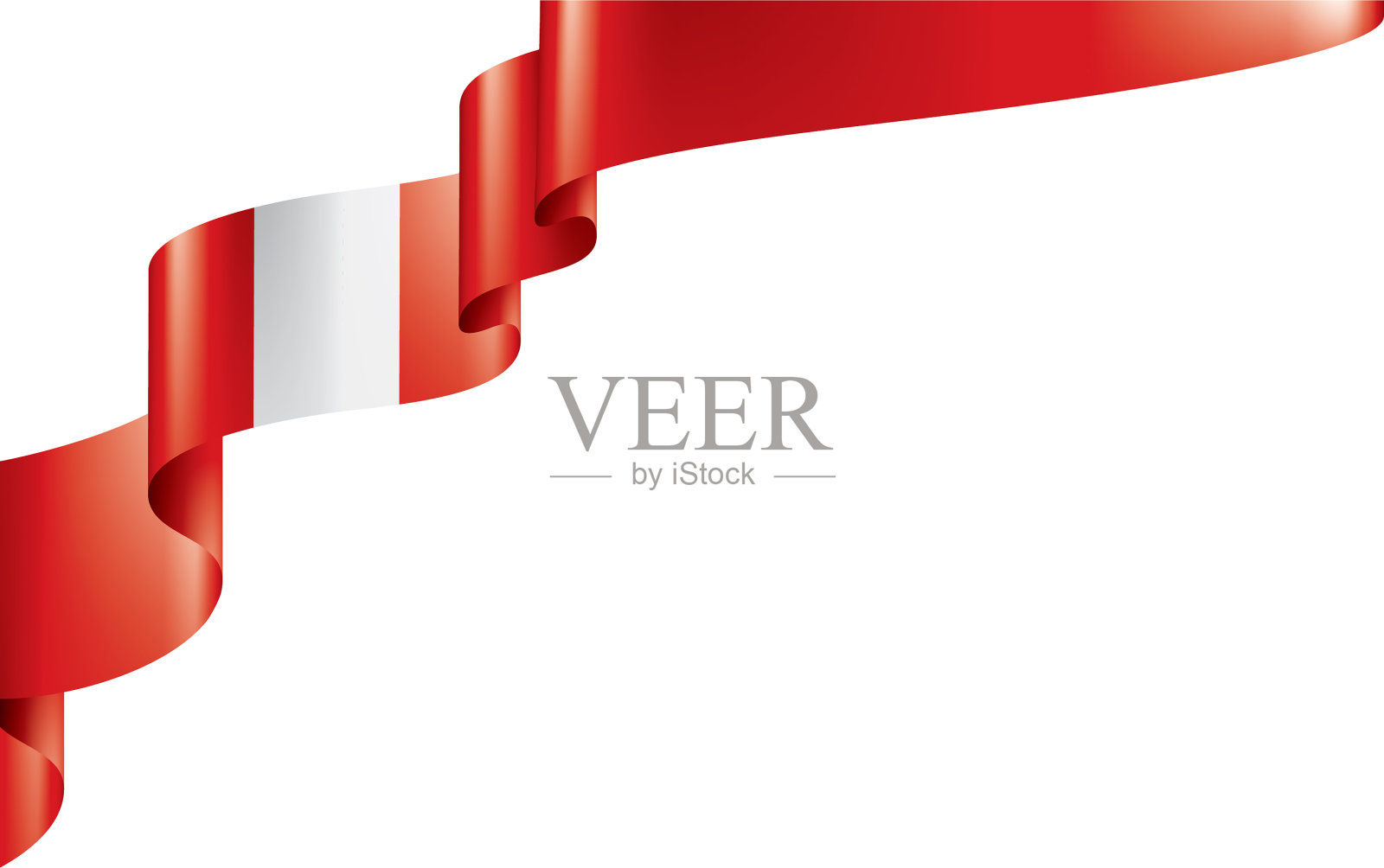 秘鲁国旗上有白色设计元素图片