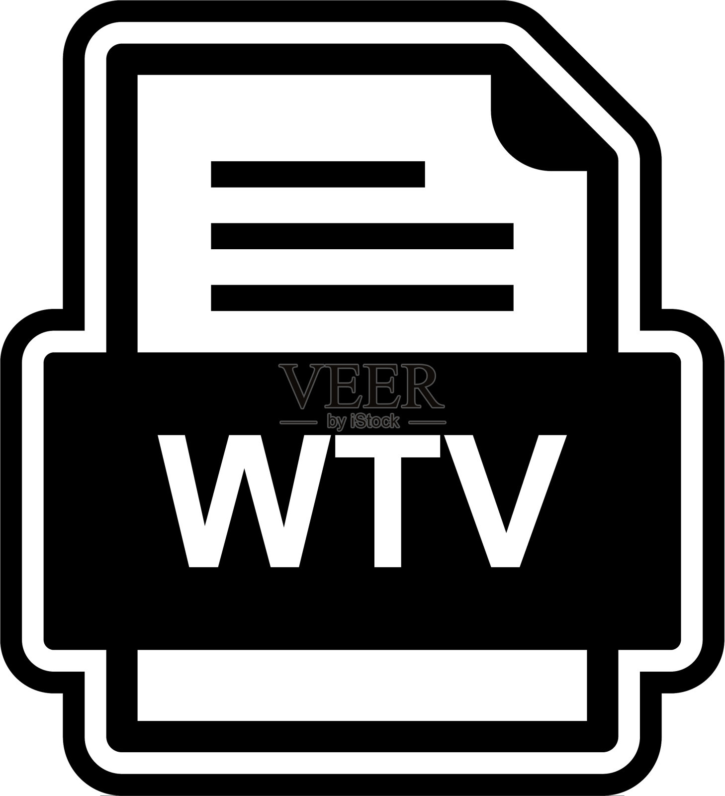WTV文件文档图标设计元素图片