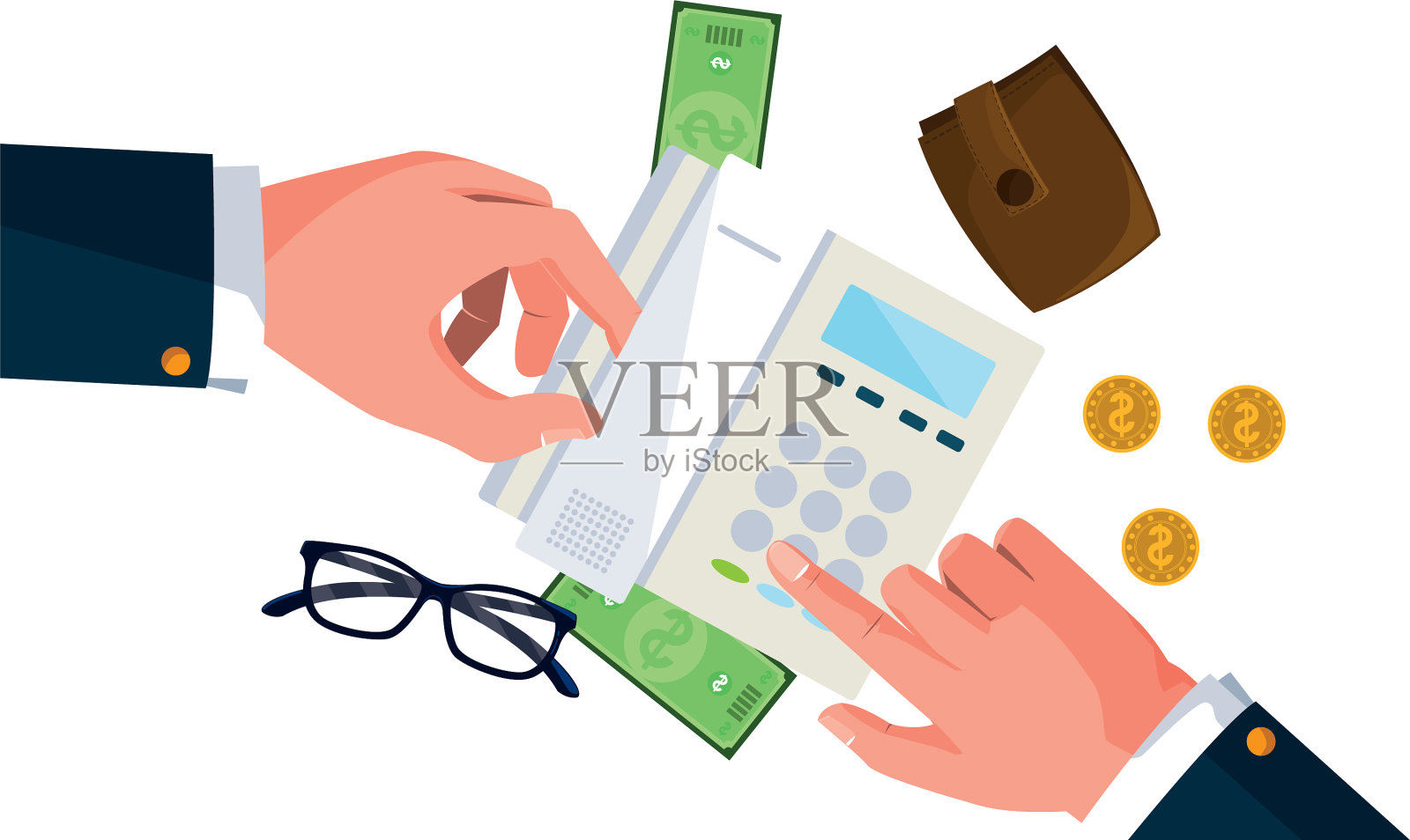 商人手与供应设计元素图片