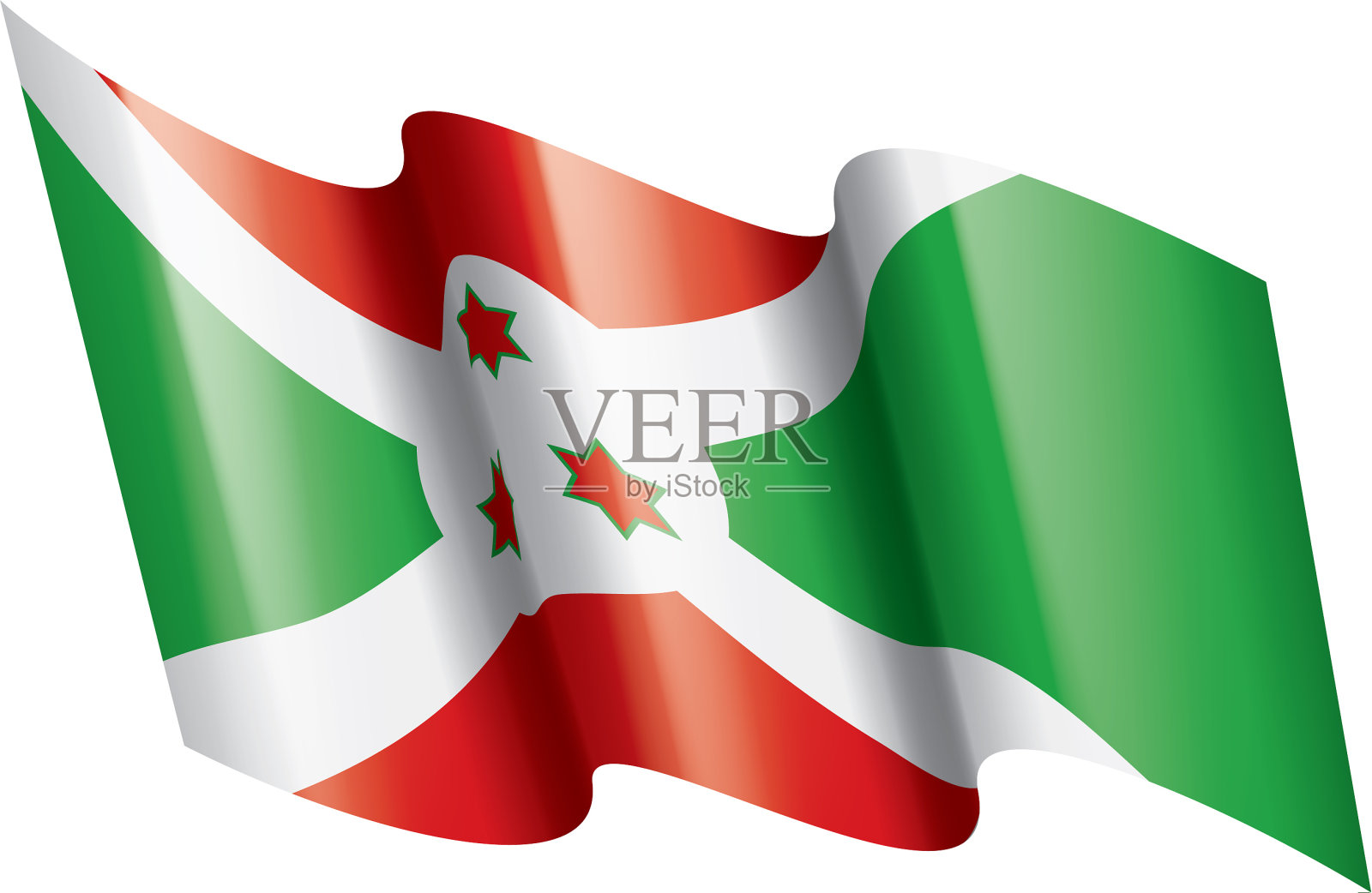 布隆迪国旗上有白色设计元素图片