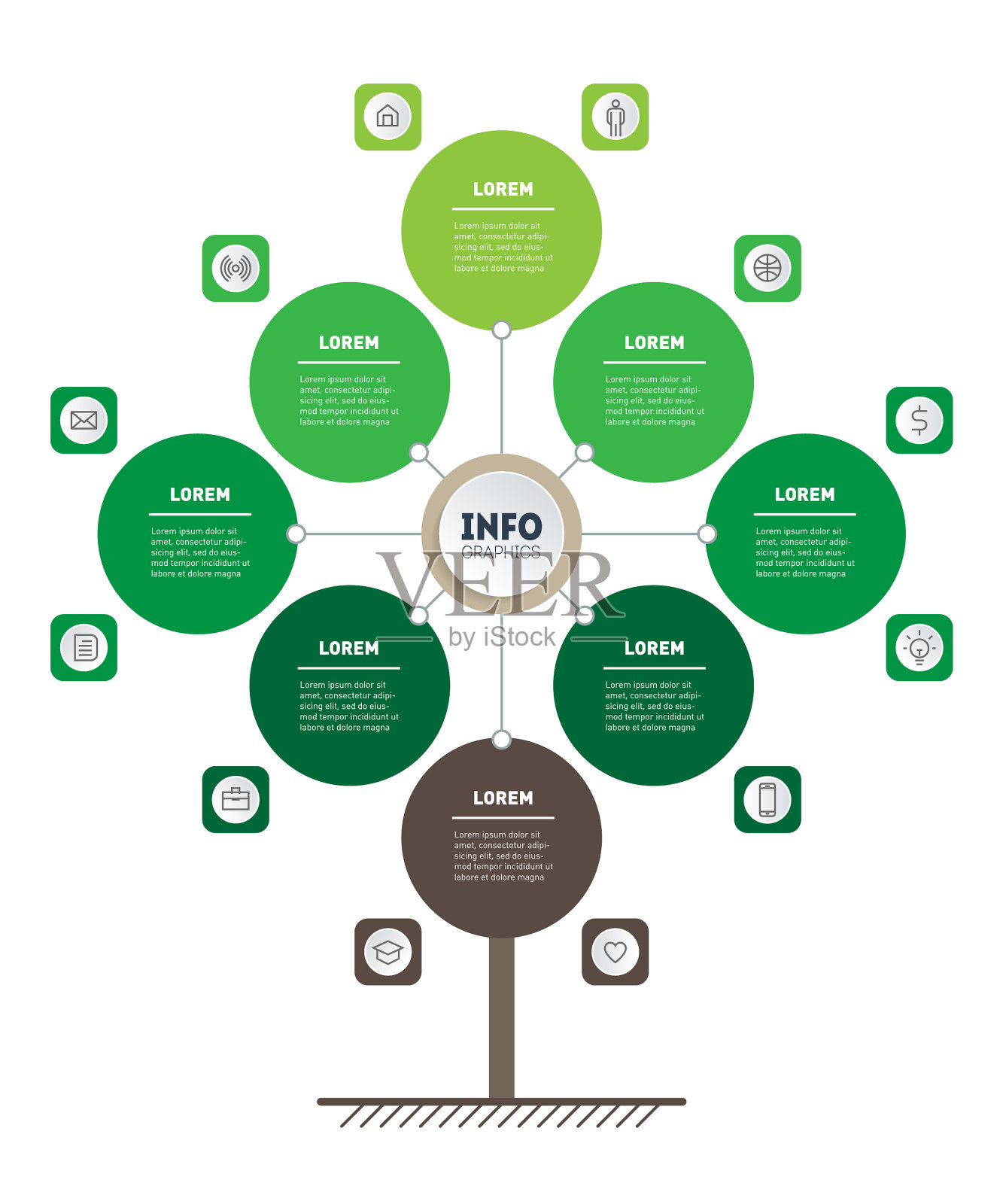 信息图表技术或教育过程设计元素图片