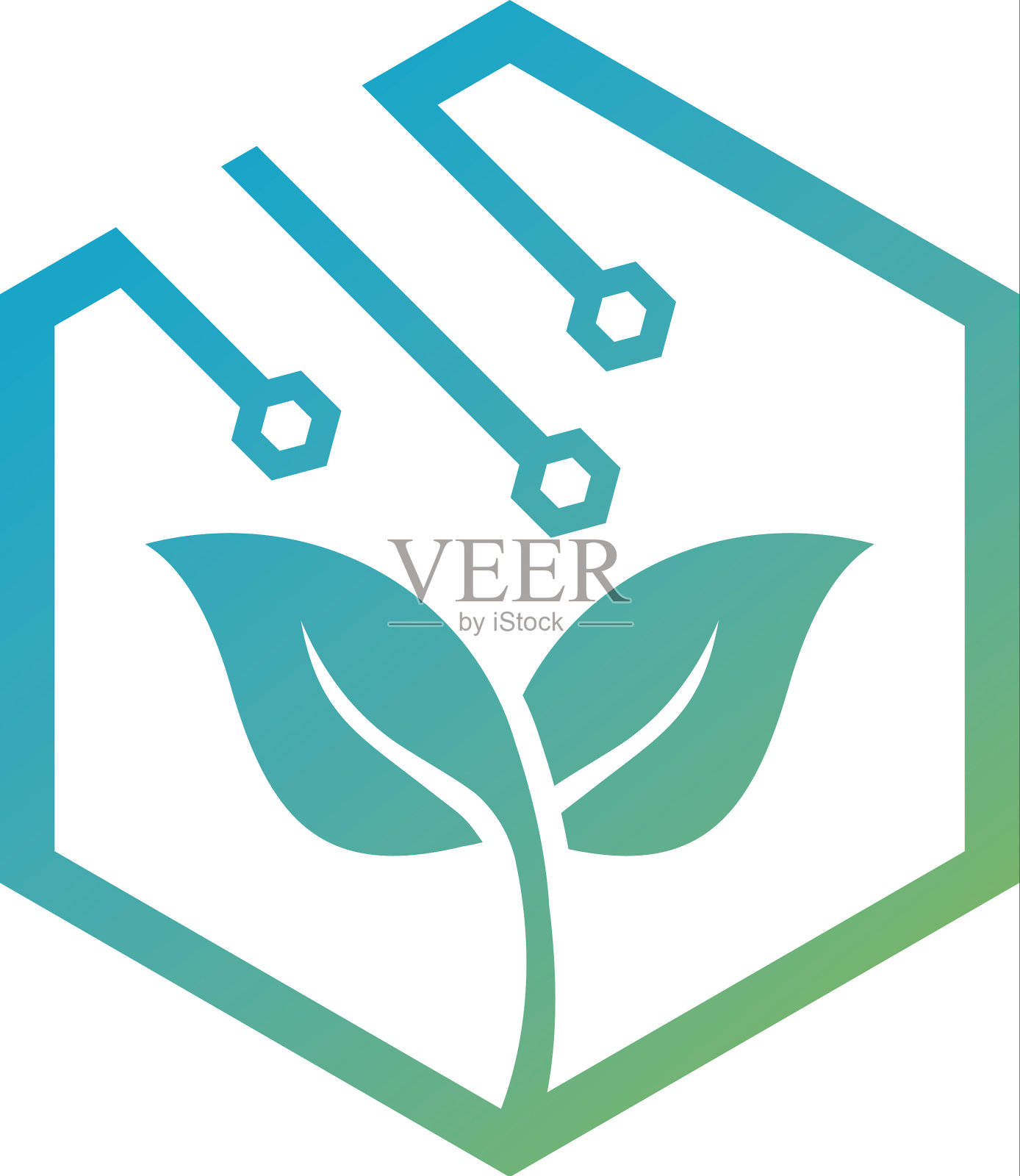 技术叶片标志模板设计元素图片