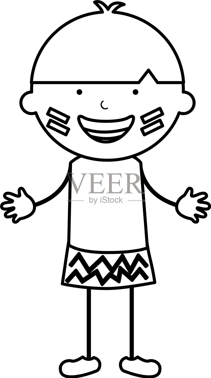 印度可爱男孩性格设计元素图片