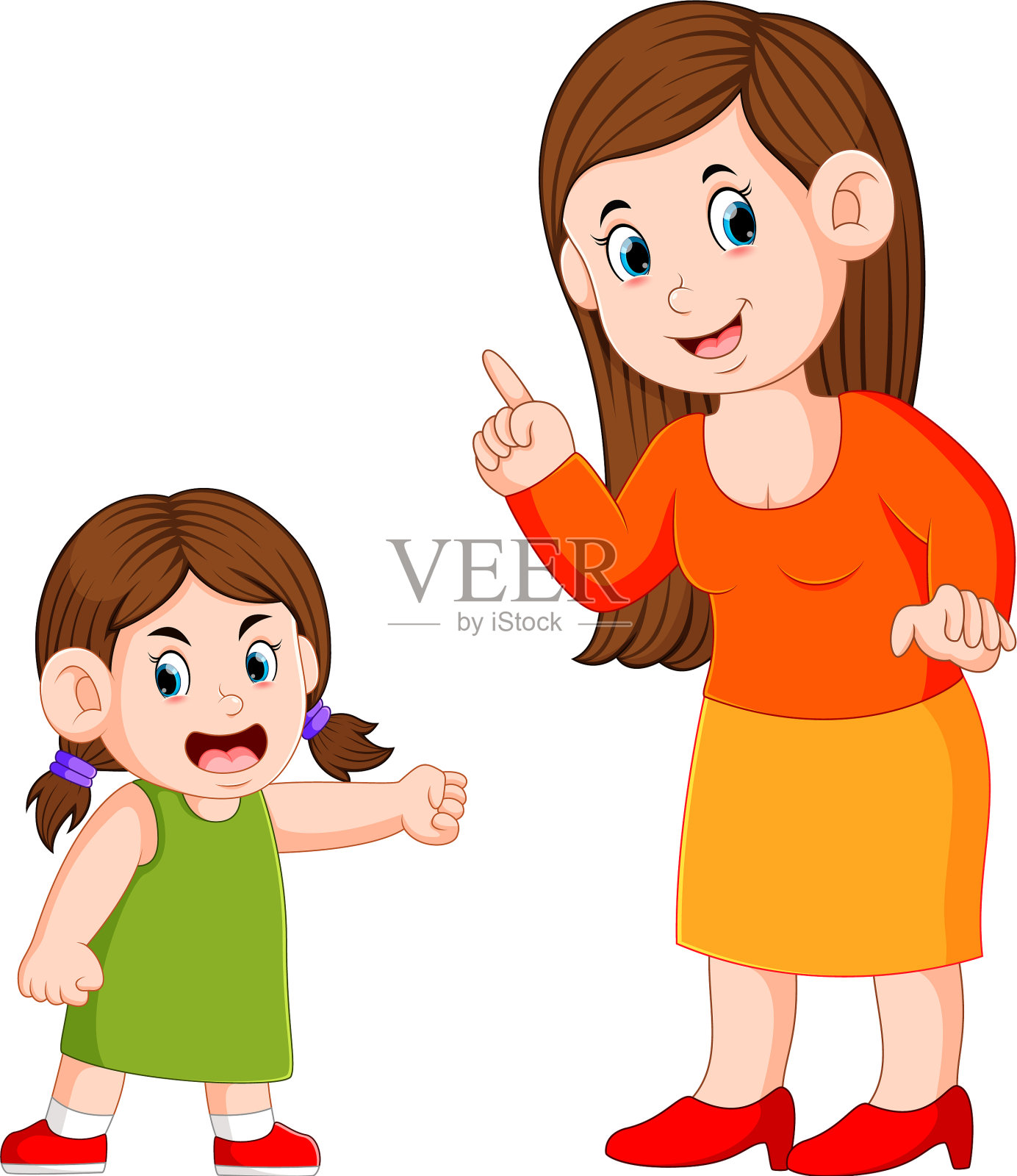 女人是在告诉女孩什么时候生气设计元素图片