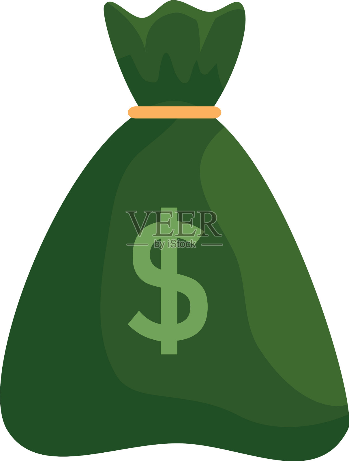 钱袋金融孤立的标志设计元素图片