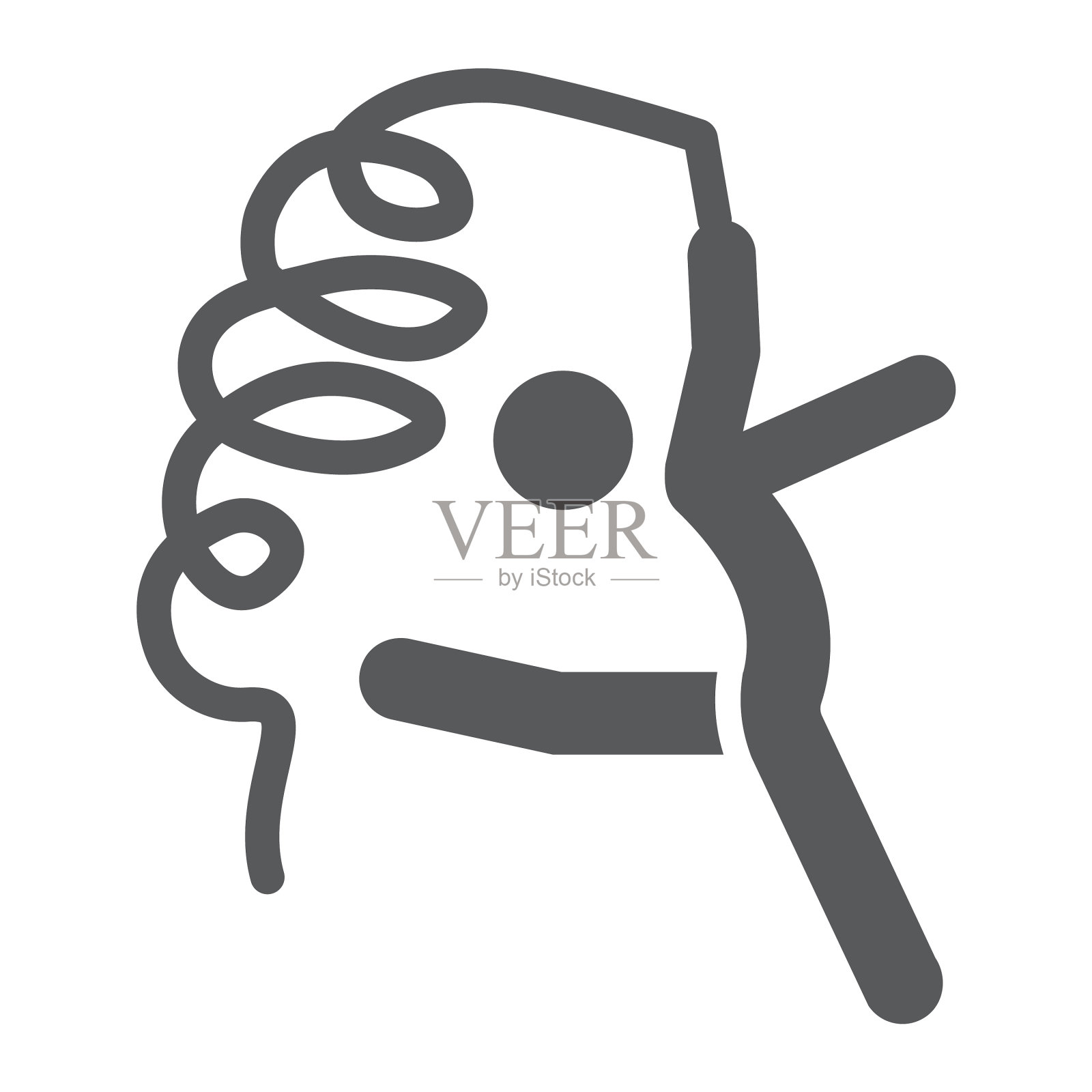 有节奏的体操字形图标运动和舞蹈设计元素图片