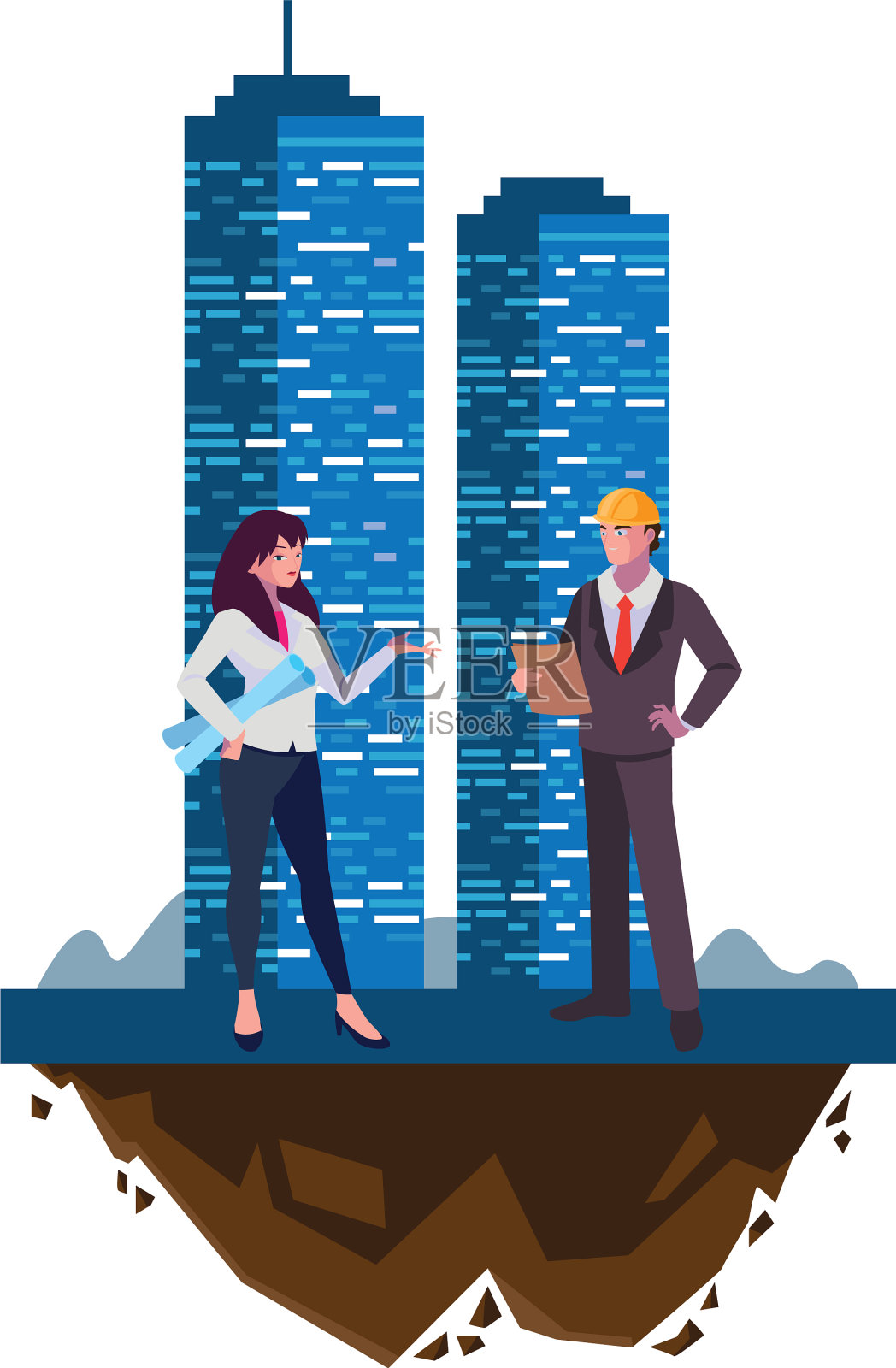 建筑师和建筑工程师设计元素图片