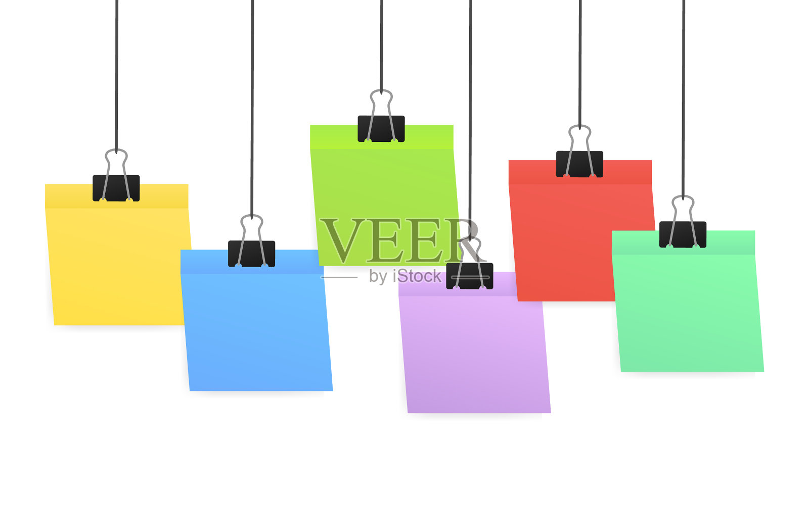 彩色粘纸、便笺、便笺、纸、股票设计元素图片