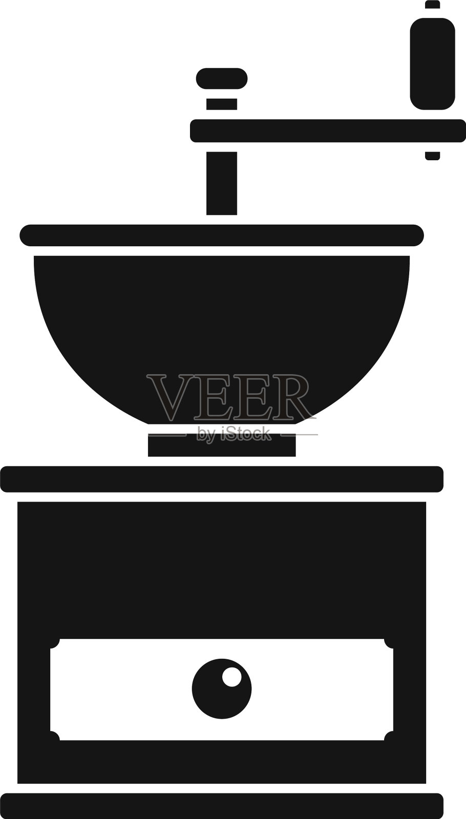 咖啡粉碎机图标简约风格图标素材