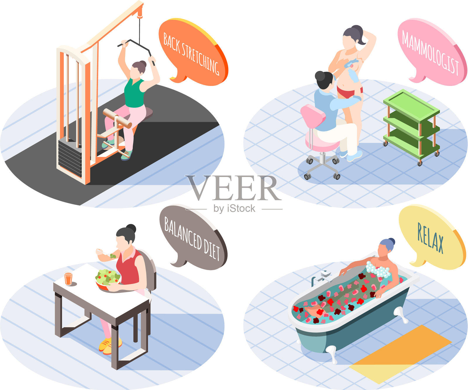 女性健康2x2的设计理念设计元素图片