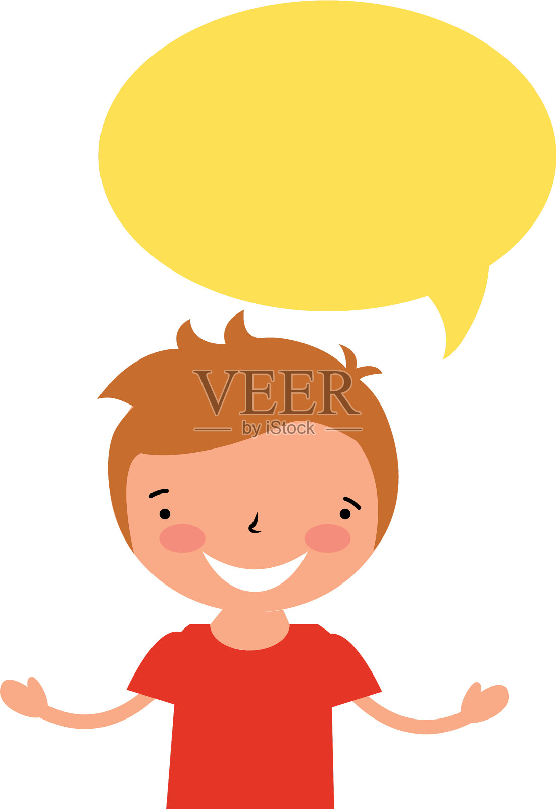 快乐男孩言语泡泡设计元素图片