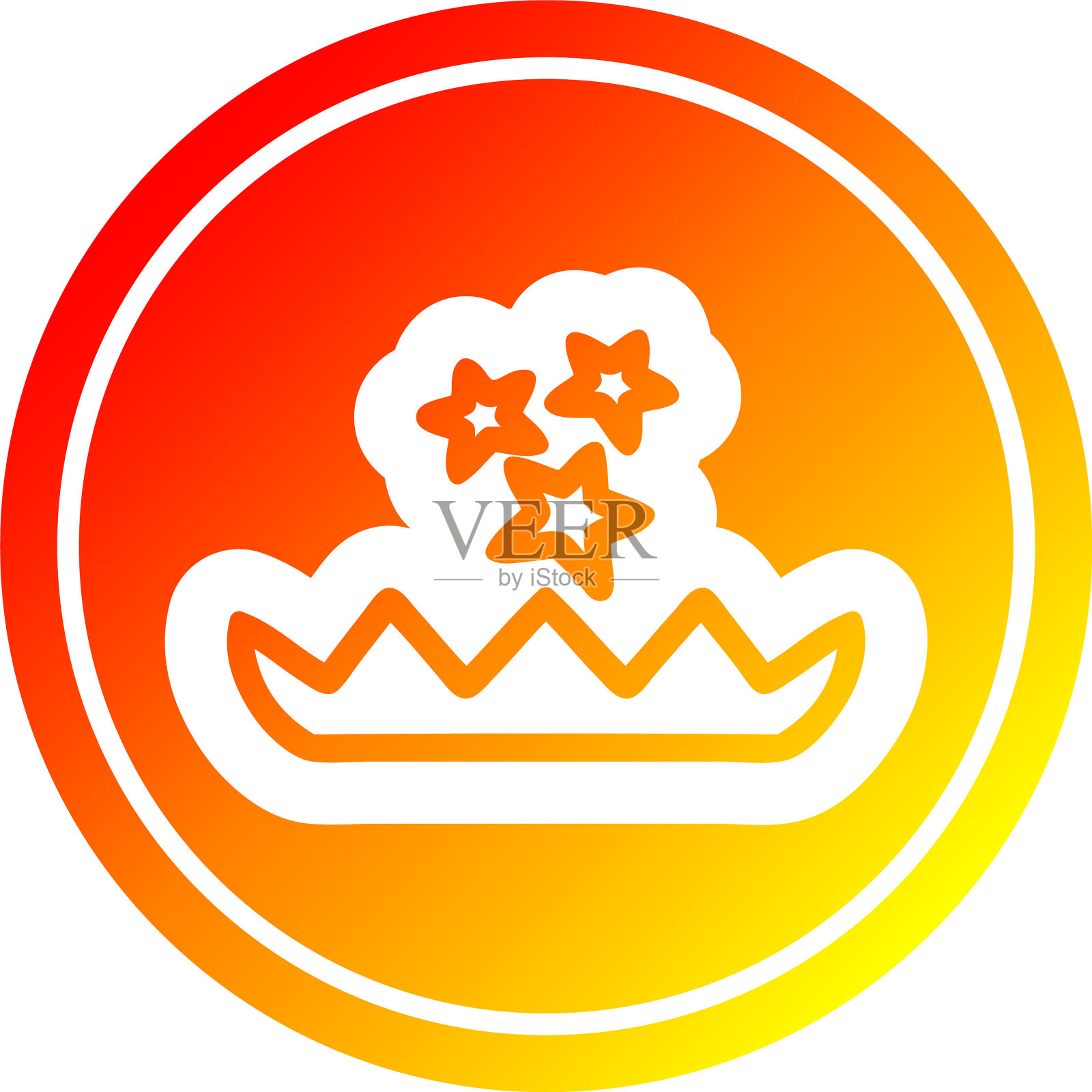 神奇的花圆在热梯度光谱图标素材