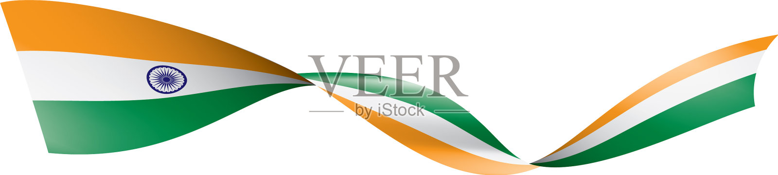 印度国旗上有白色设计元素图片