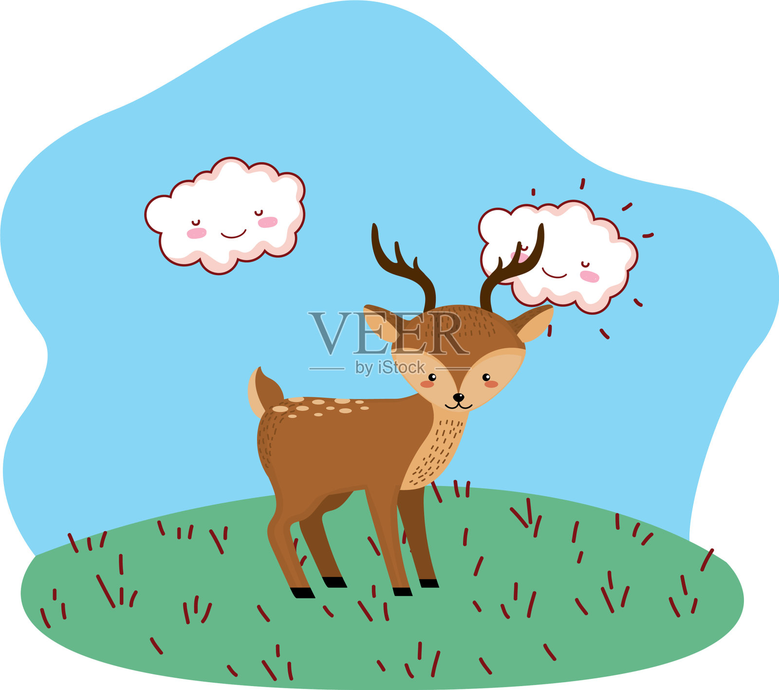 可爱的卡通动物设计元素图片