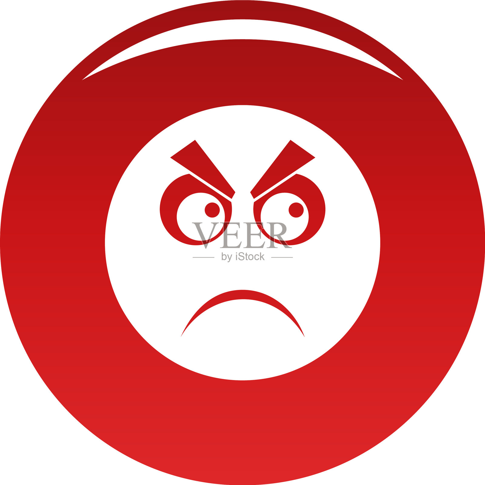 愤怒微笑图标红色设计元素图片