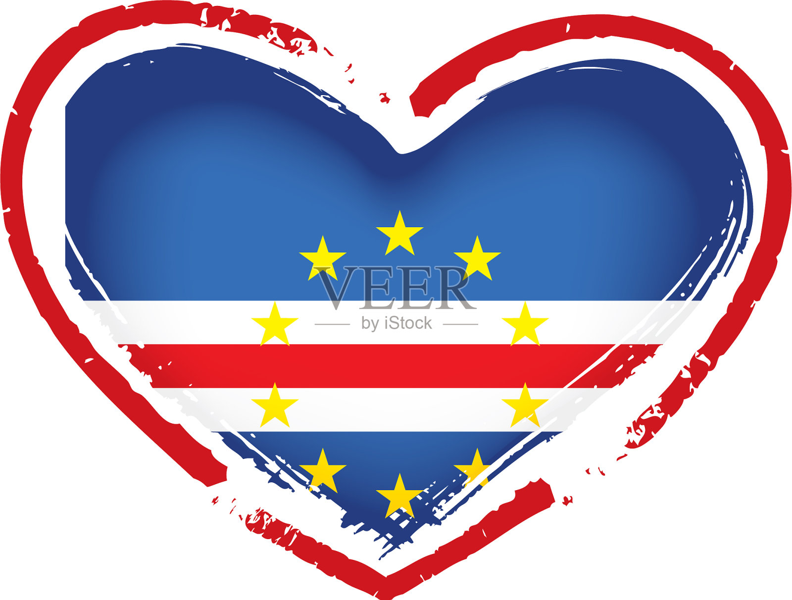 佛得角国旗上的白色设计元素图片