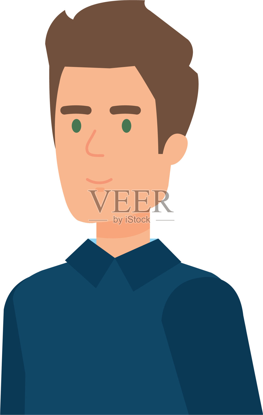 年轻而随意的男人性格设计元素图片