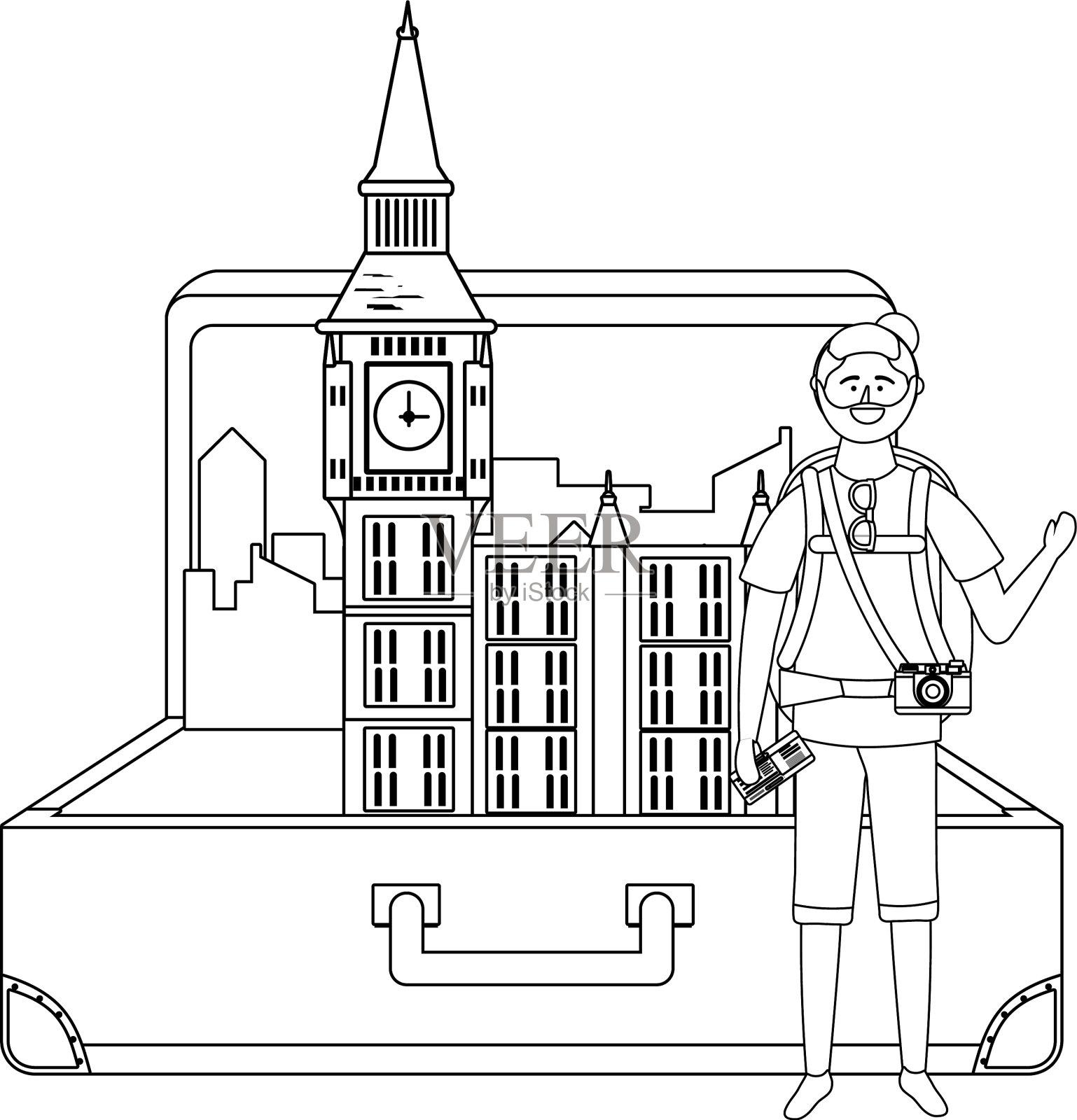 大本钟塔的标志性设计设计元素图片