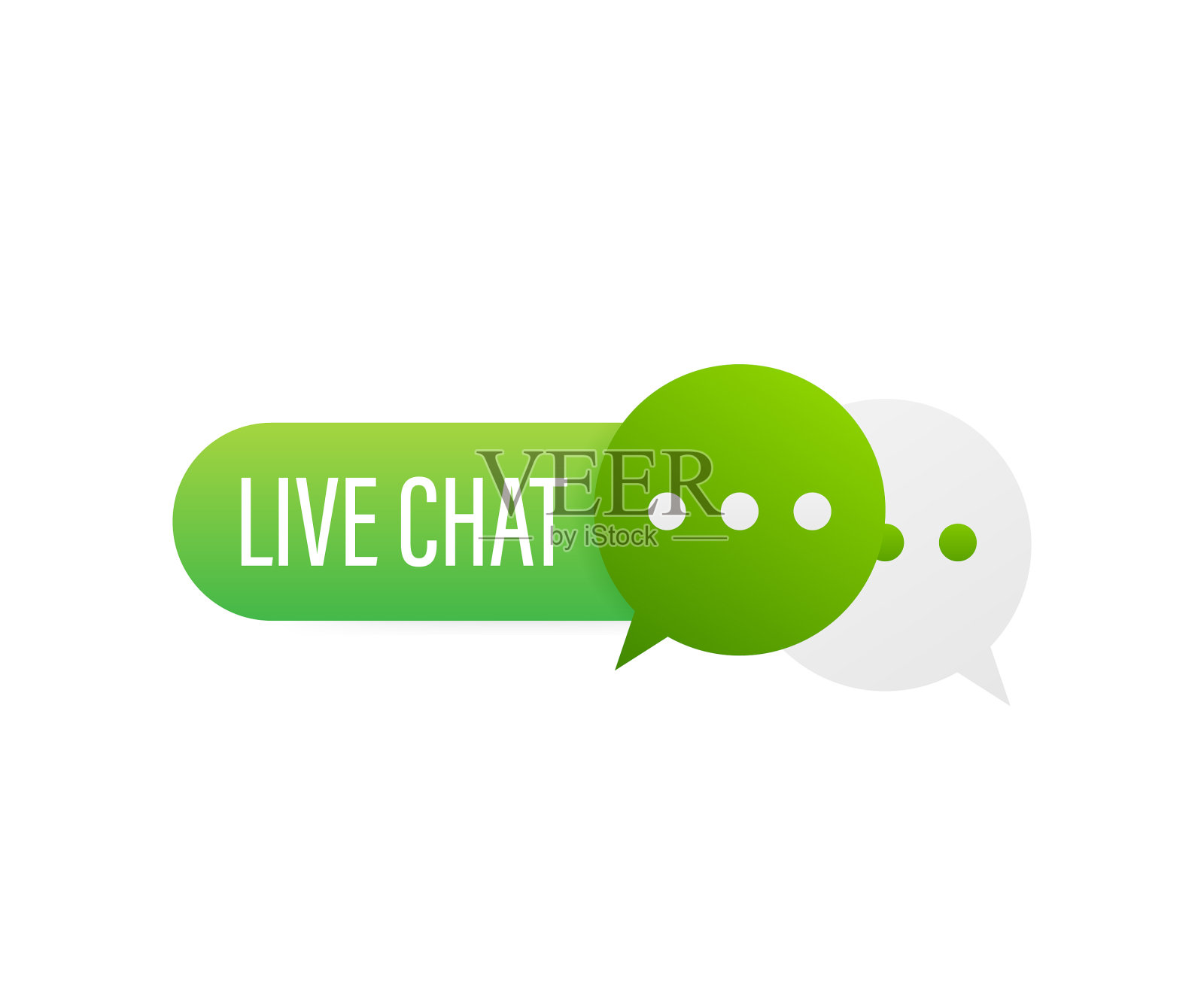 Live chat speech泡泡概念股票设计元素图片