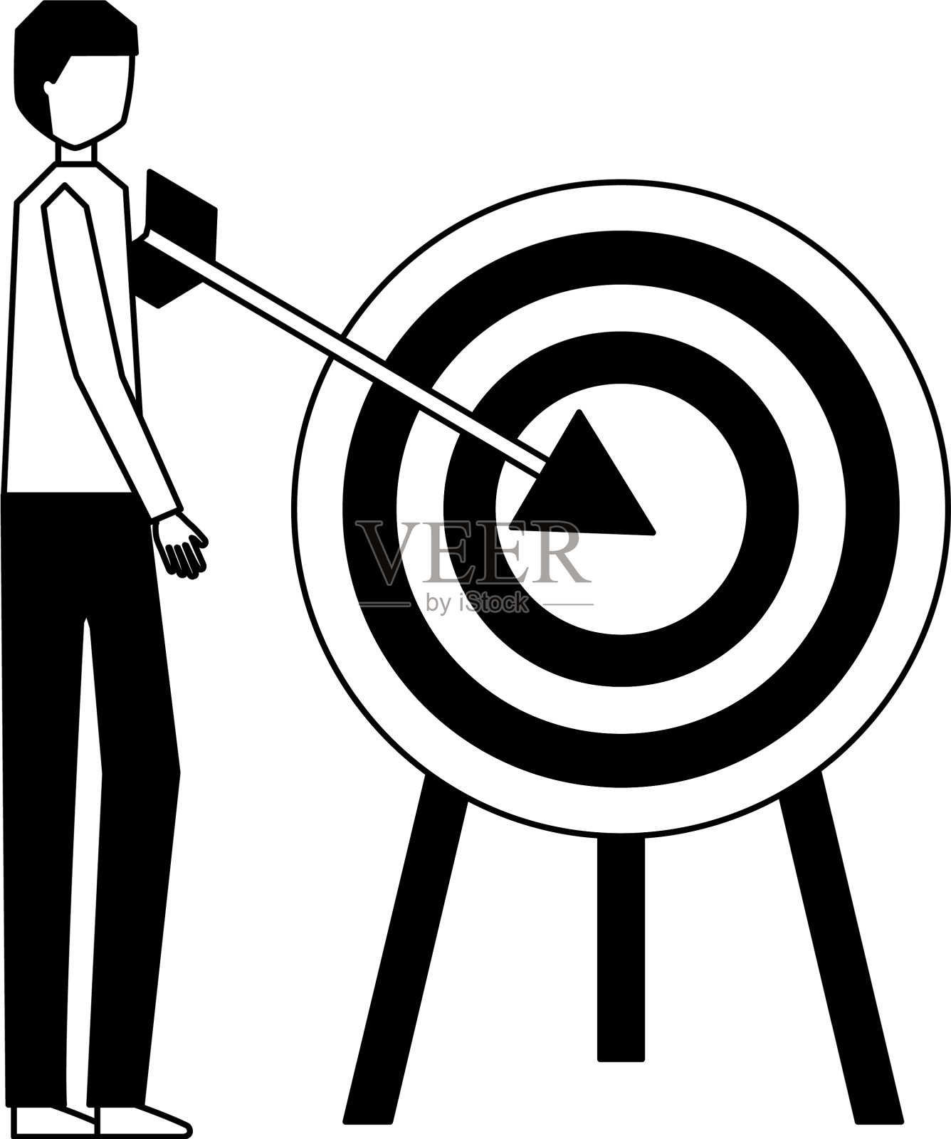 有目标战略的商人设计元素图片