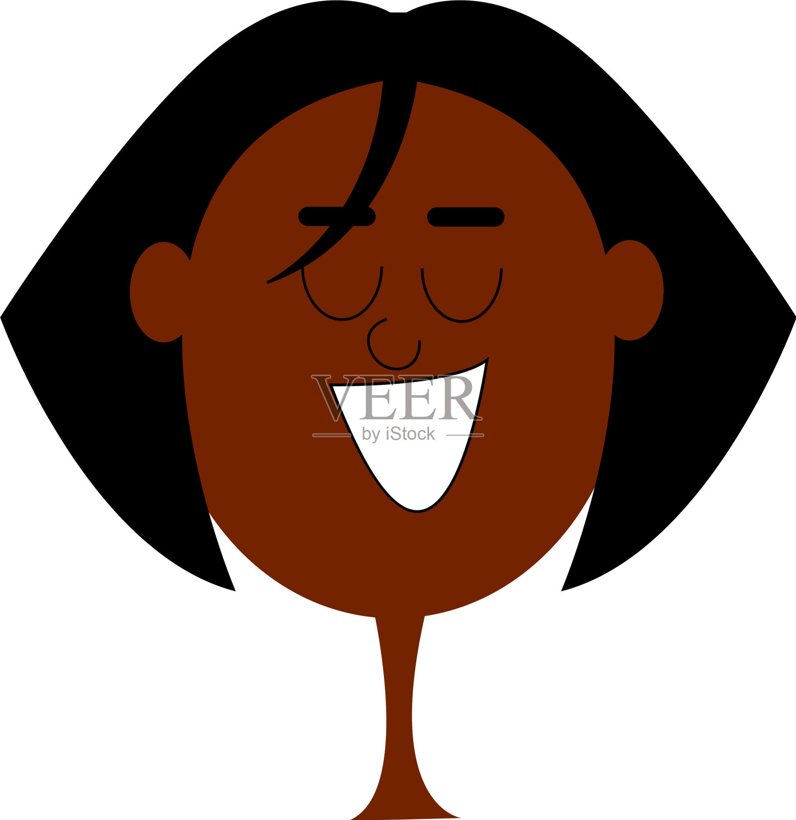 快乐的非裔美国人或有色人种设计元素图片