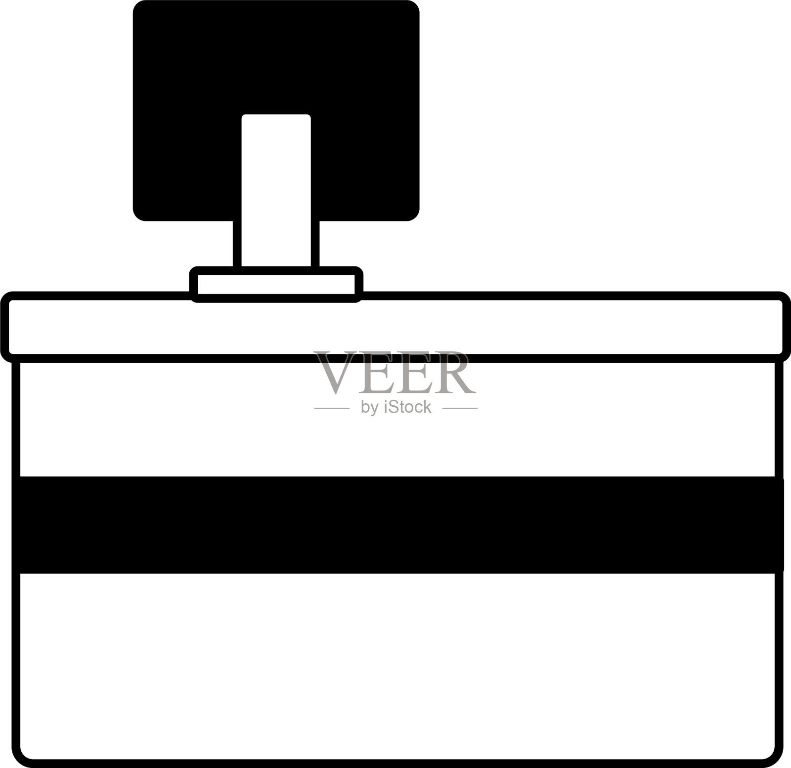 柜台酒吧电脑商店的白色背景设计元素图片